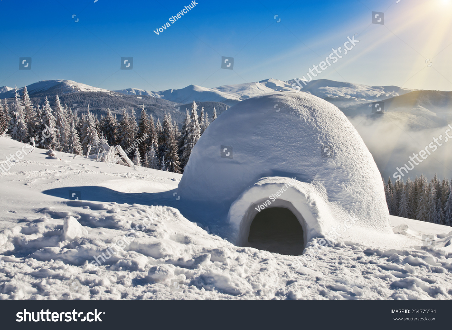 Real Igloo On Snow Stock Photo 254575534 | Shutterstock