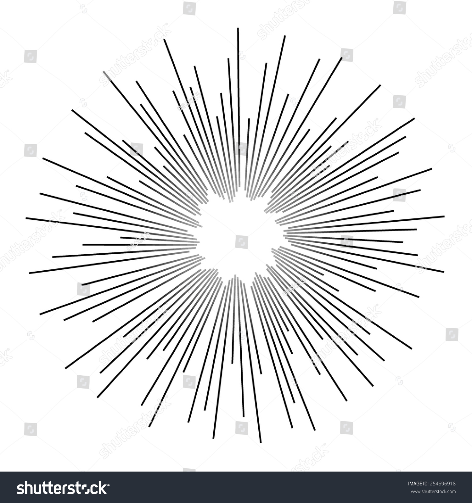 Vintage Monochrome Star Rays Vector Stock Vector (Royalty Free ...