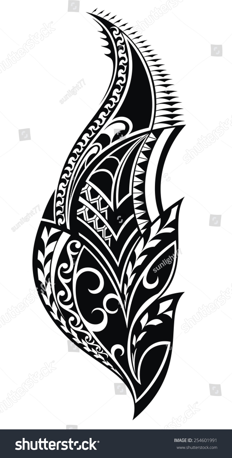 Tribal Tattoo Stock Vector (Royalty Free) 254601991 | Shutterstock