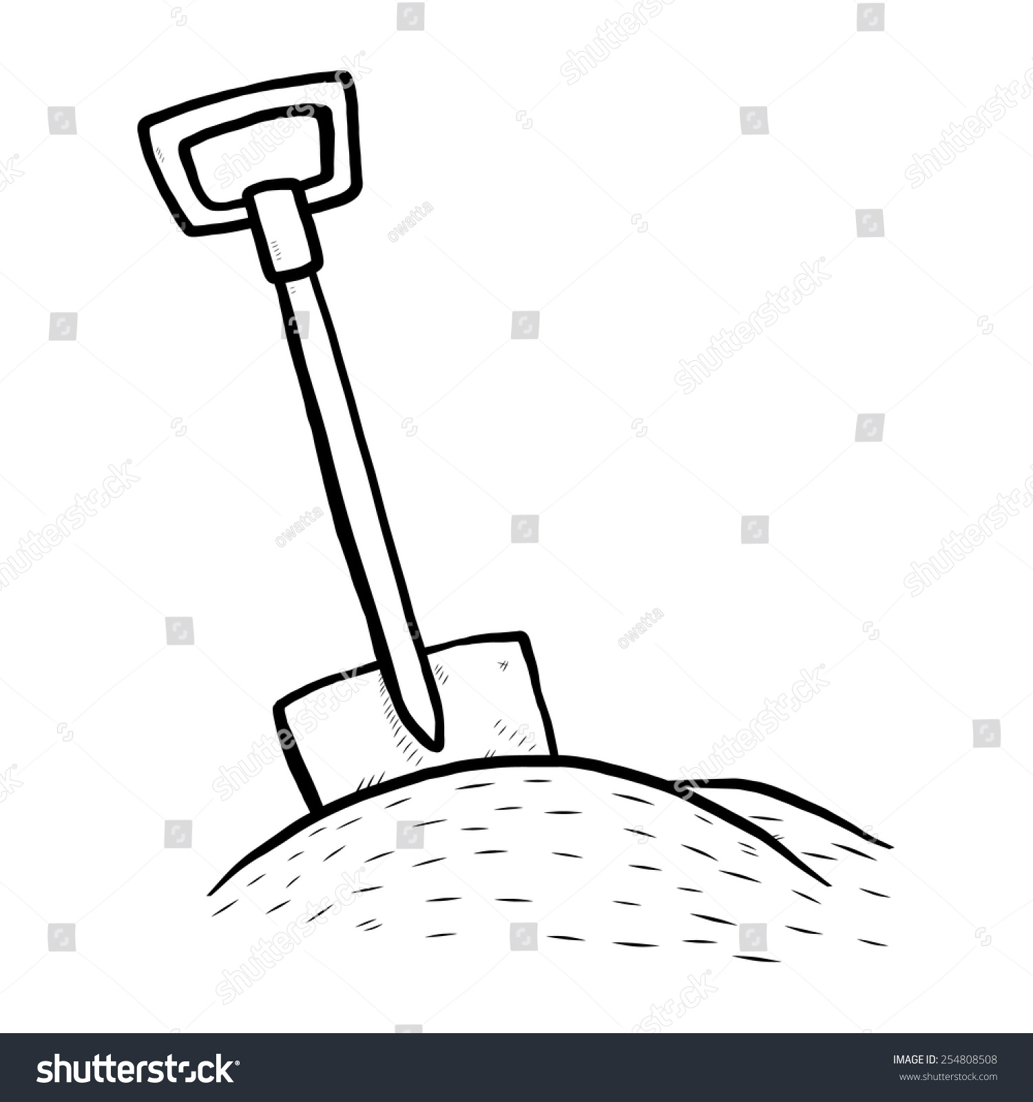 Spade Sand Cartoon Vector Illustration Black Stock Vector (Royalty Free ...