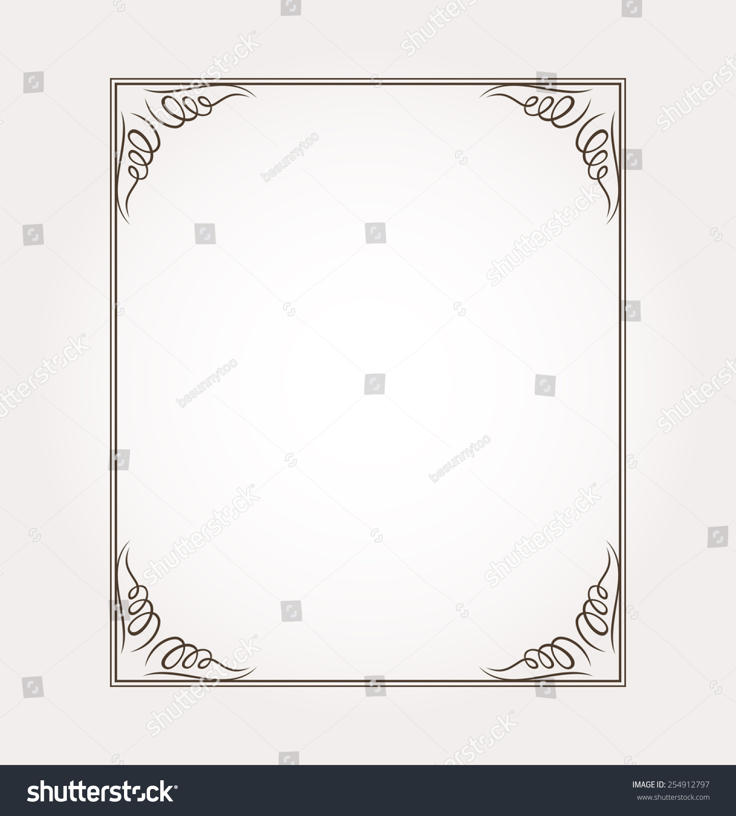 Fancy Frame Page Decoration Vector Illustration Stock Vector (Royalty ...