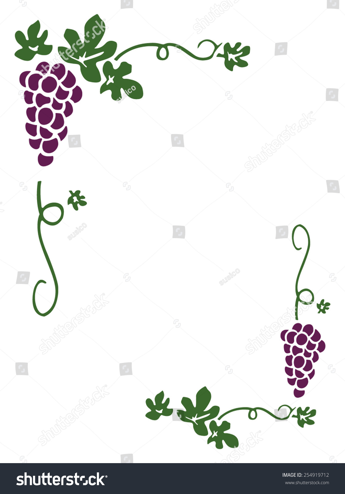 Set Design Elements Vector Grapes Stock Vector (Royalty Free) 254919712 ...