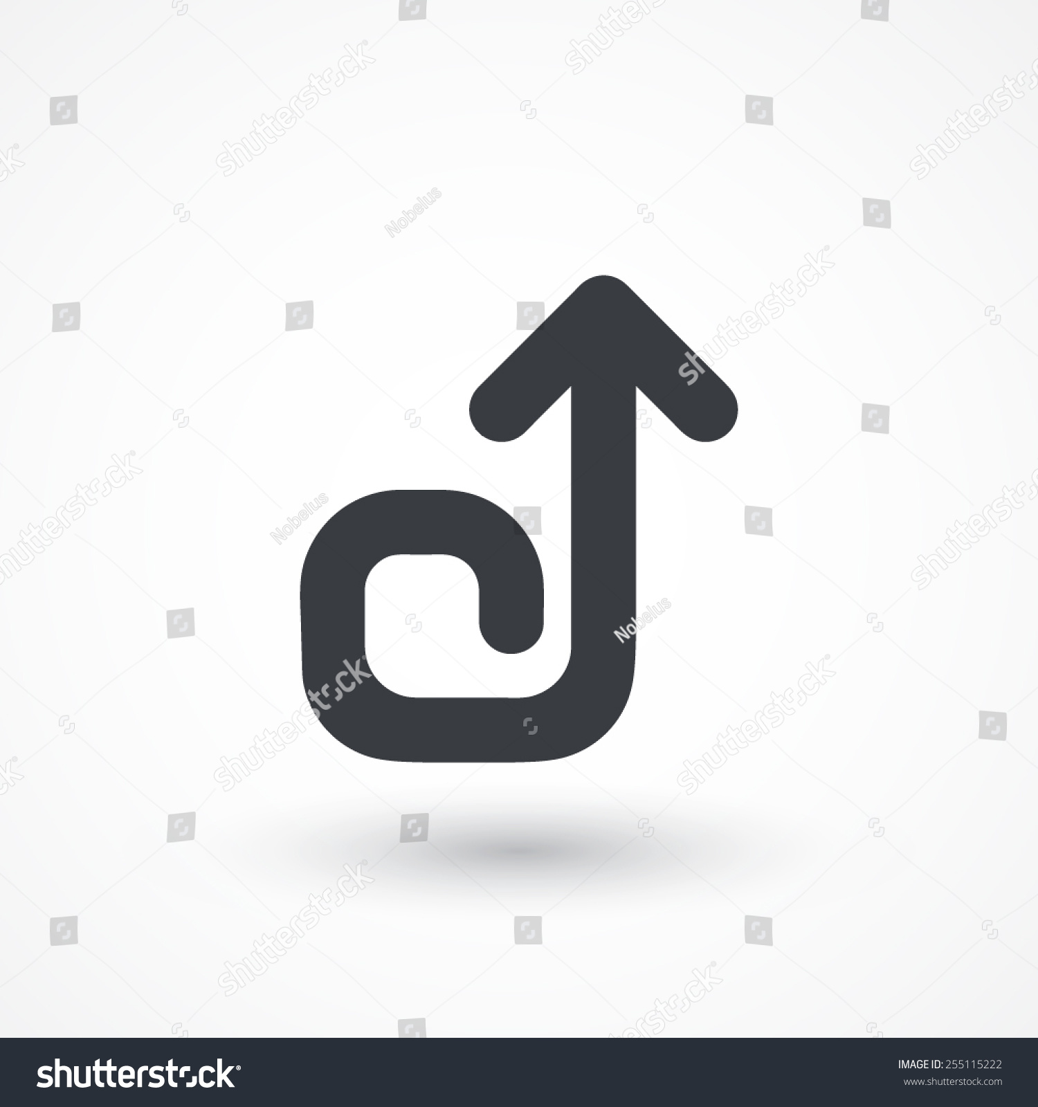 Counterclockwise Straight Arrow Spiral Icon Stock Vector (Royalty Free