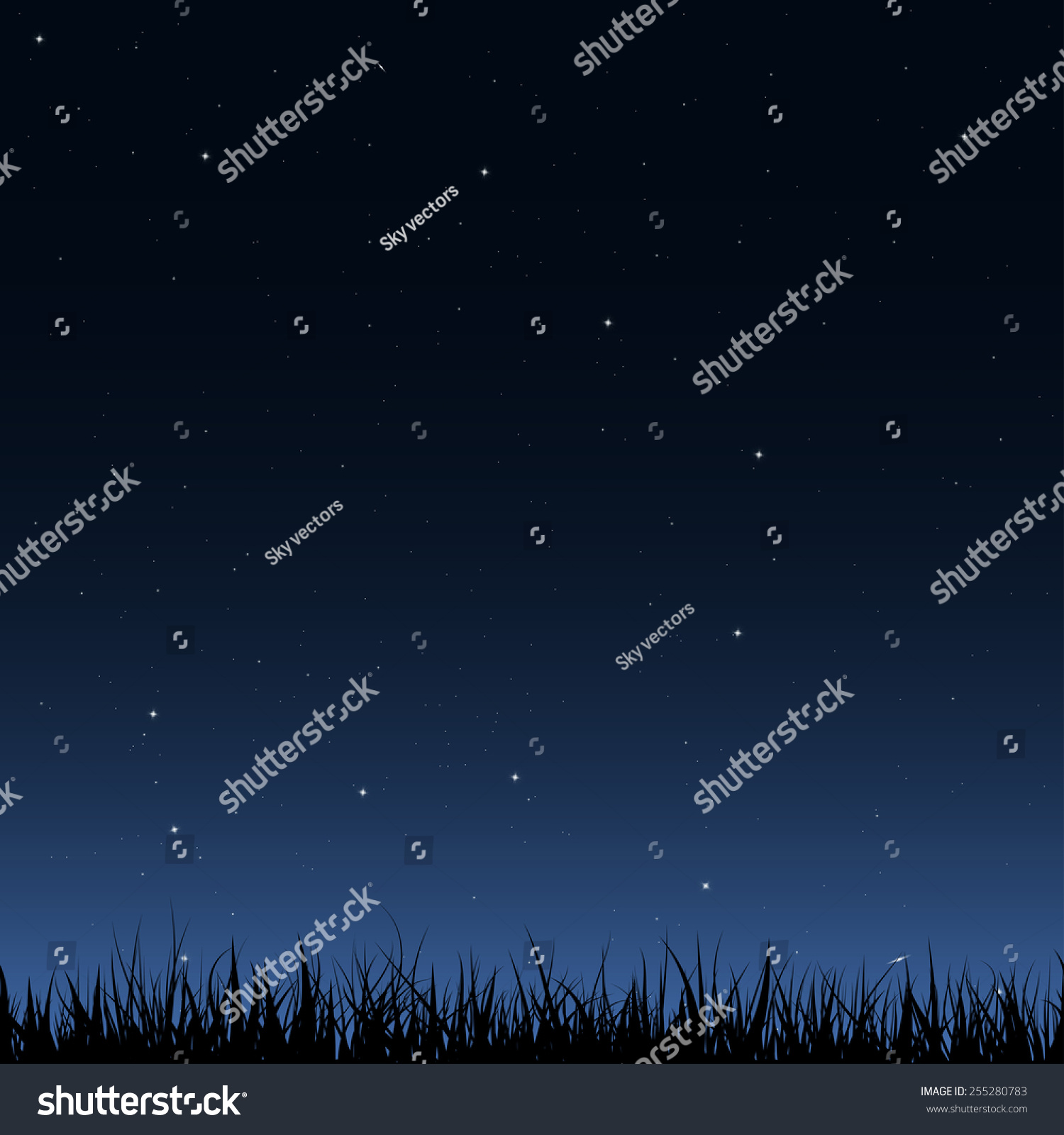 Horizontal Seamless Vector Image Black Silhouette Stock Vector (Royalty ...