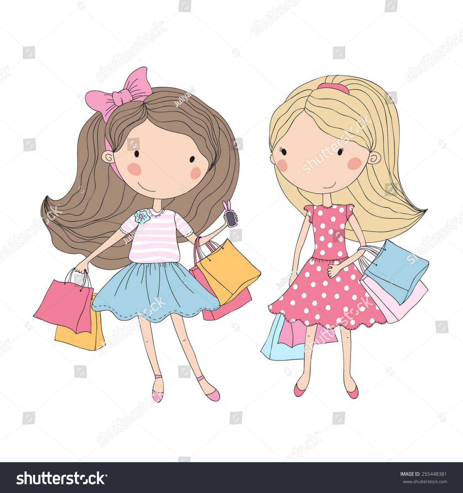 Girls corner. Мультяшные девушки шоппинг. Девушка шоппинг вектор. Мультяшная девушка и шопинг. Две девушки на шоппинге Векторная иллюстрация.