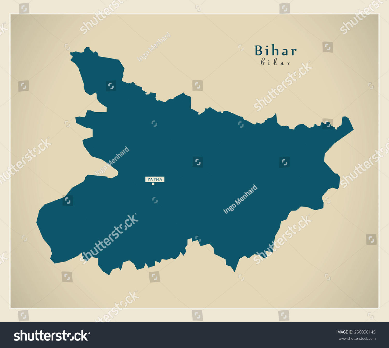 Modern Map Bihar Stock Vector (Royalty Free) 256050145 | Shutterstock