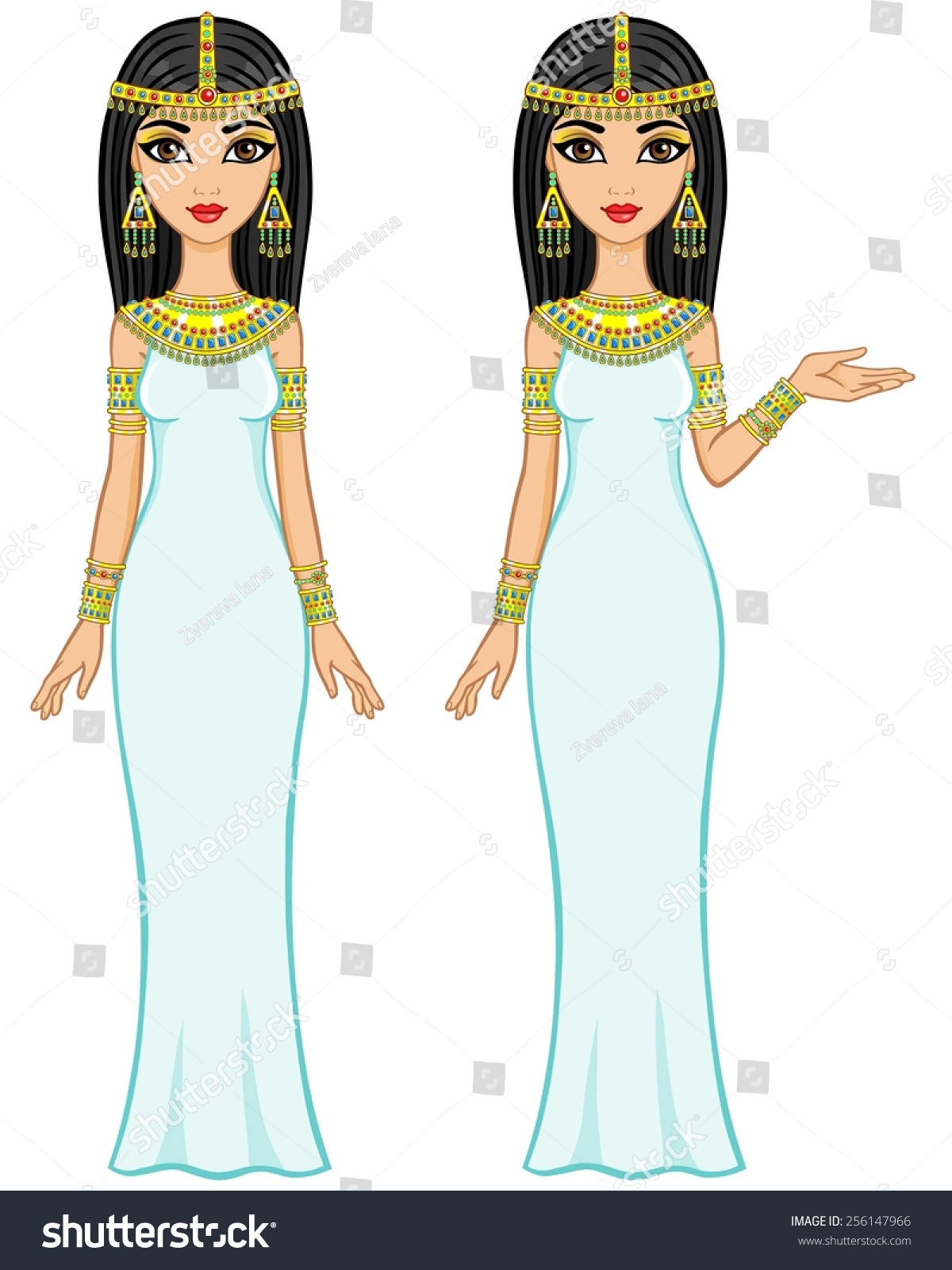 Бумажная кукла египтянка