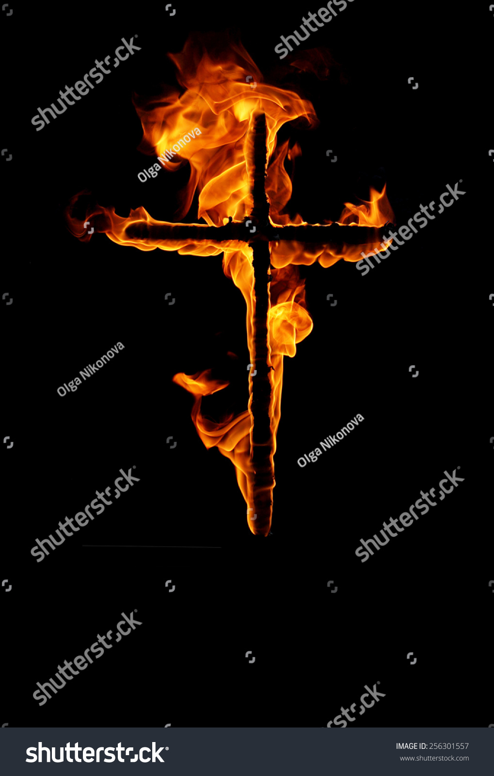 Burnt cross