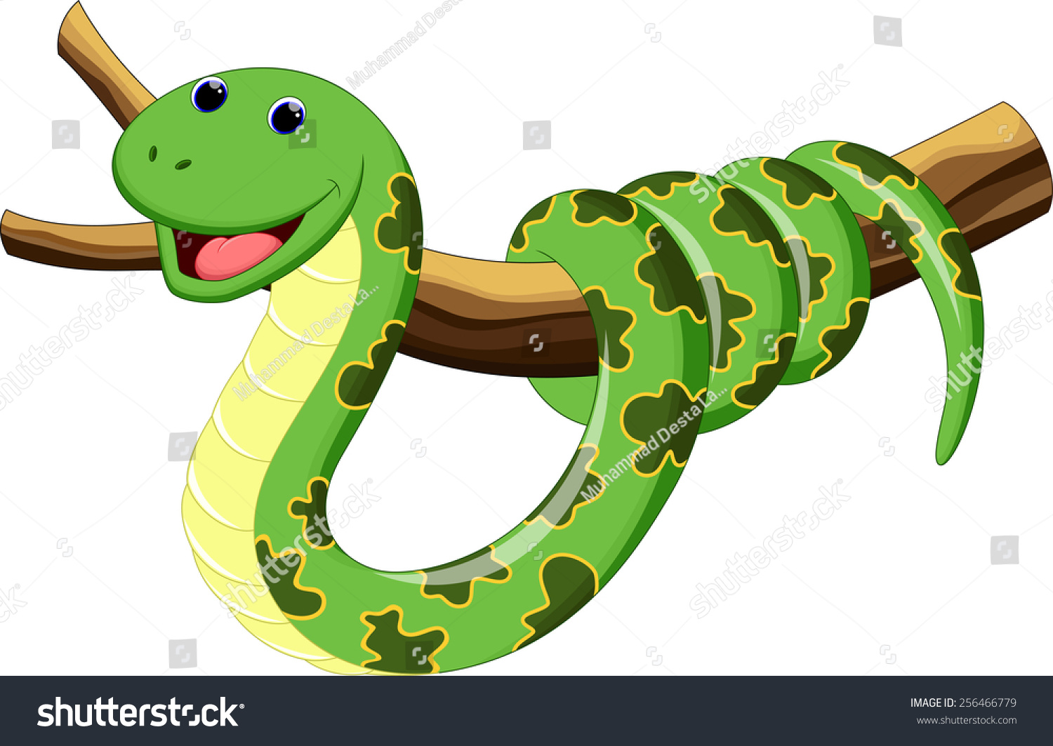 Illustration Cartoon Snake Stock Vector (Royalty Free) 256466779 ...