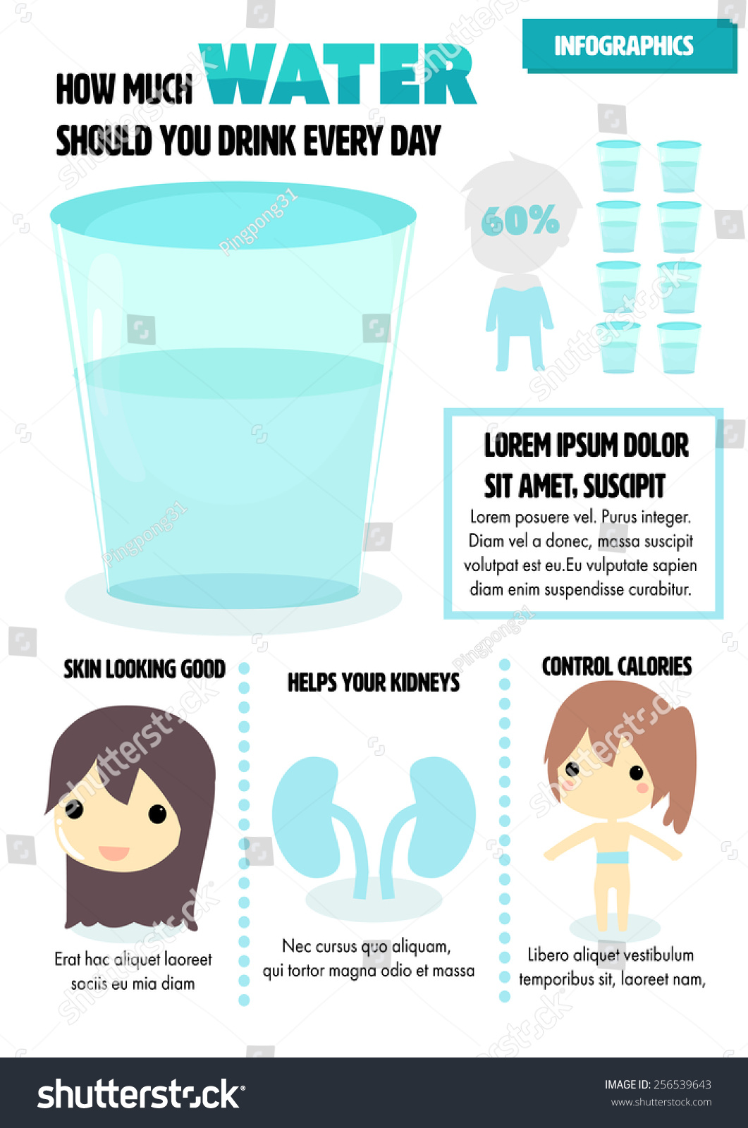 Waters Infographics Poster Brochure Stock Vector (Royalty Free ...