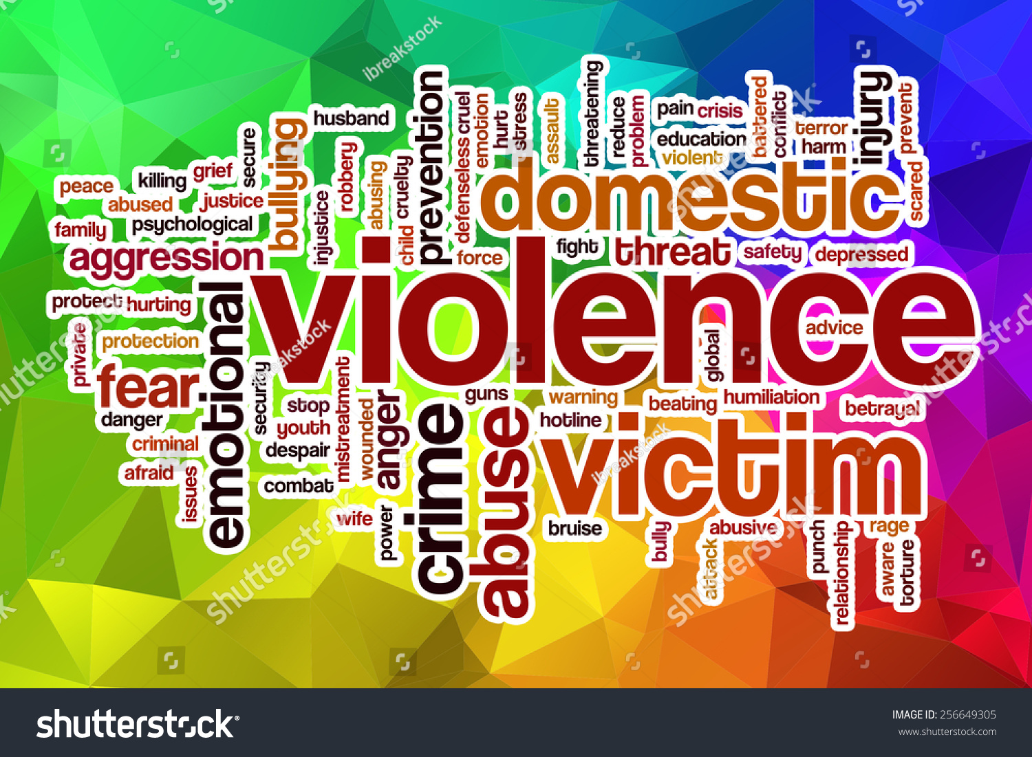 Violence Word Cloud Concept Abstract Background Stock Illustration ...