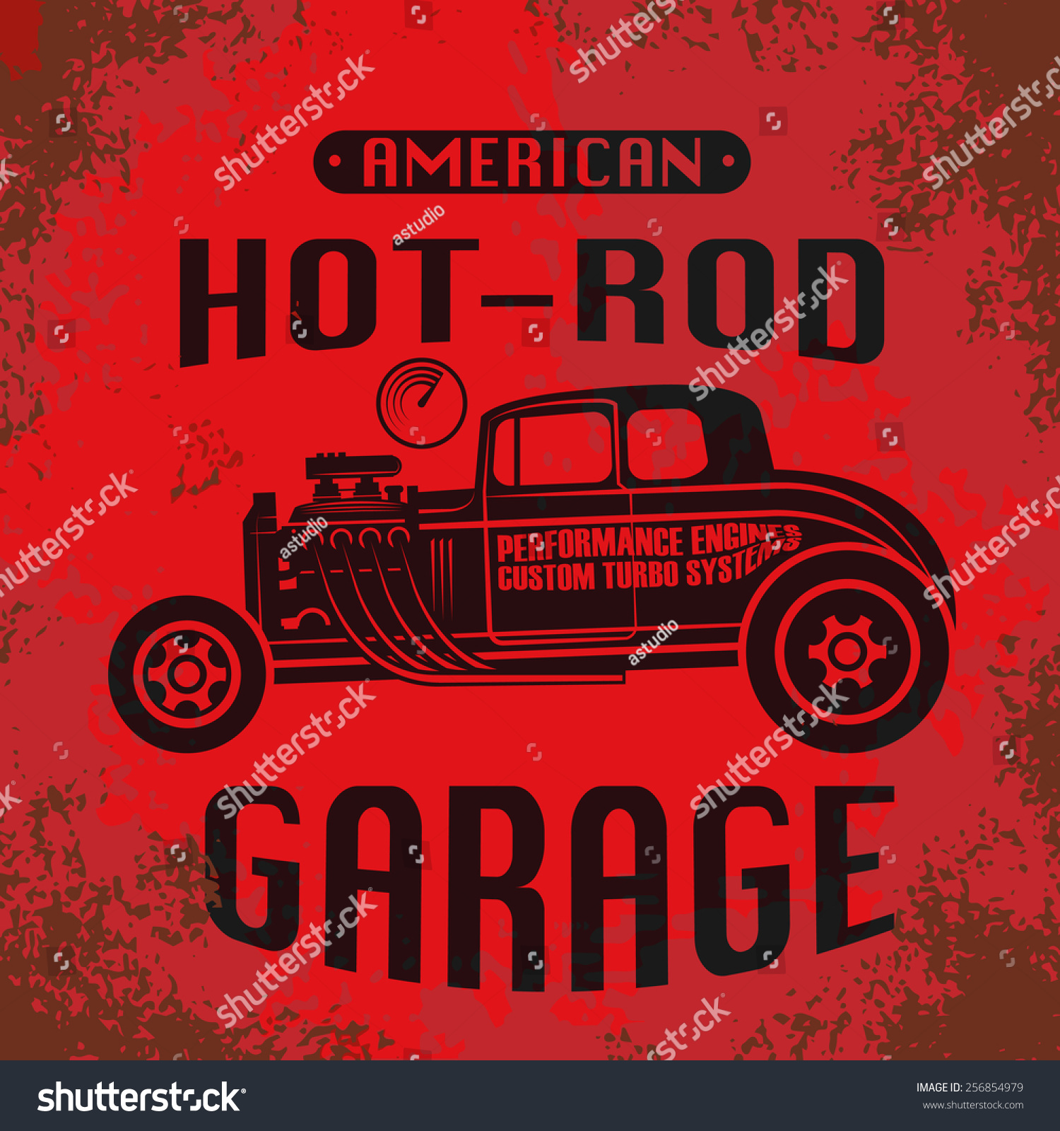 Retro Hot Rod Poster Vector Illustration Stock Vector (Royalty Free ...