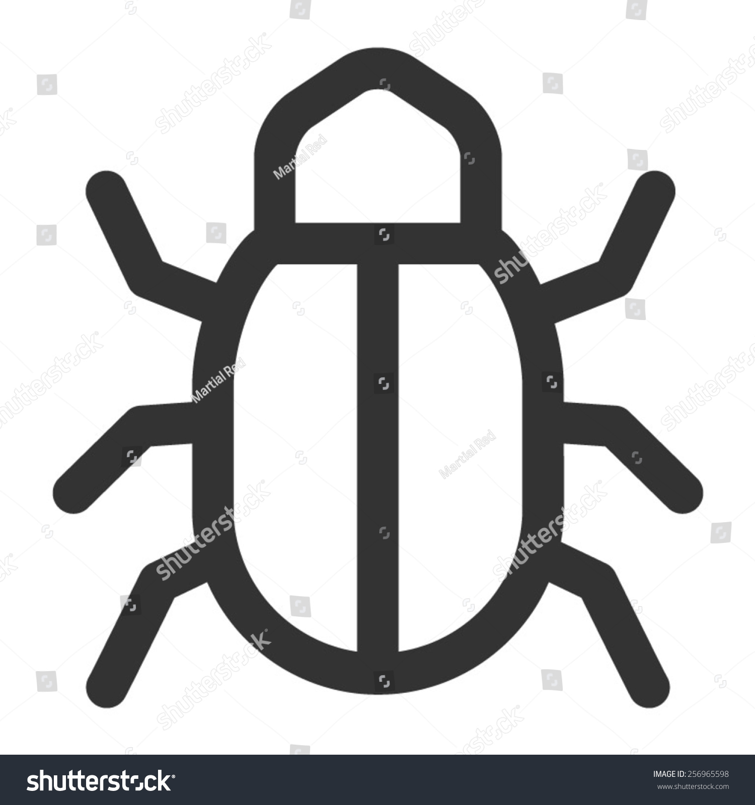 Software Bug Program Bug Line Art Stock Vector (Royalty Free) 256965598 ...