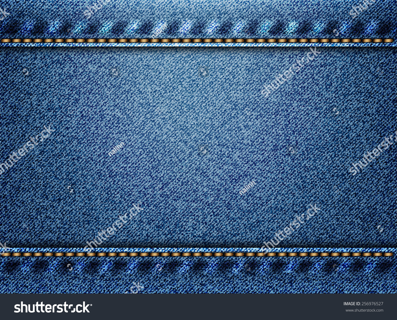 Illustration Blue Denim Texture Background Border Stock Vector (Royalty ...