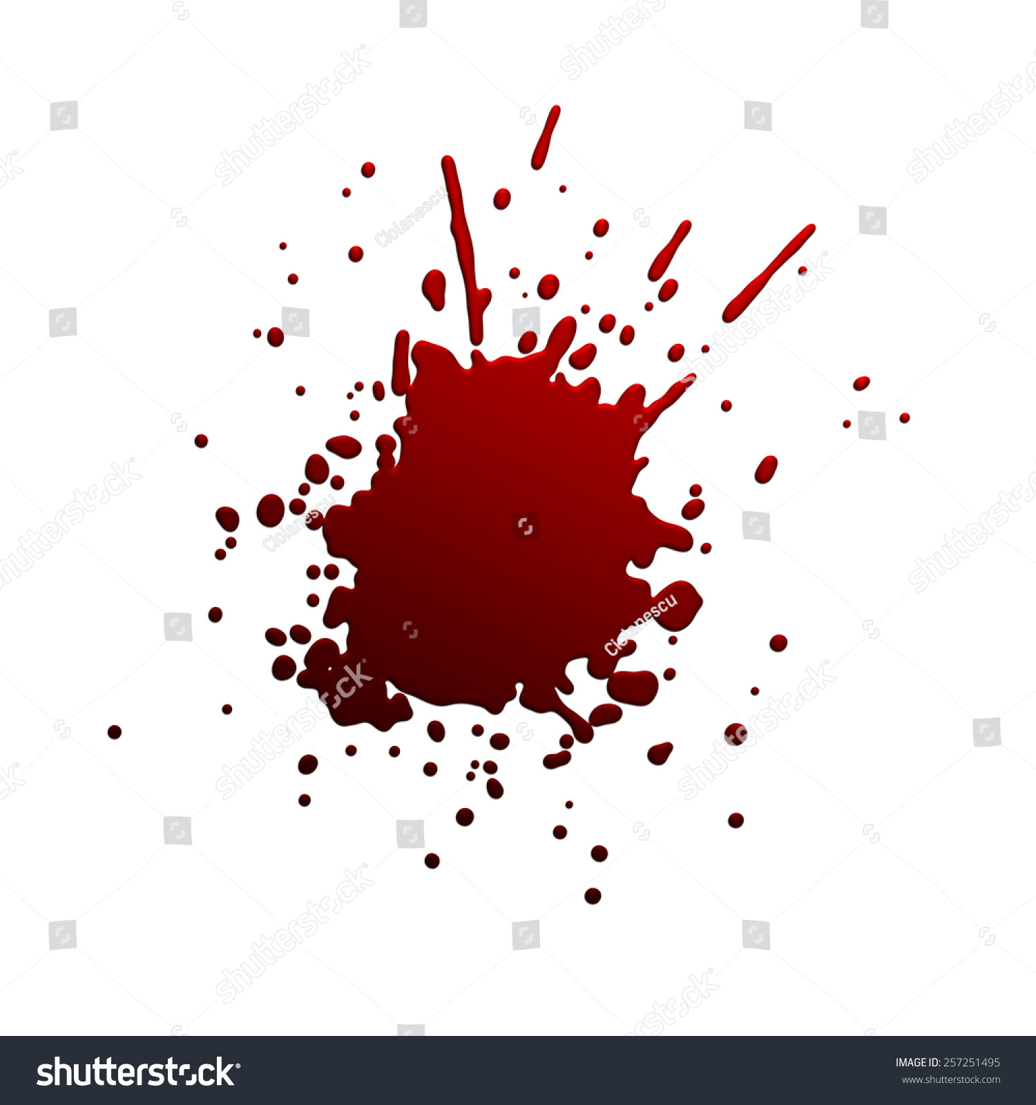 Big Red Splash Against White Background Stock Illustration 257251495 ...