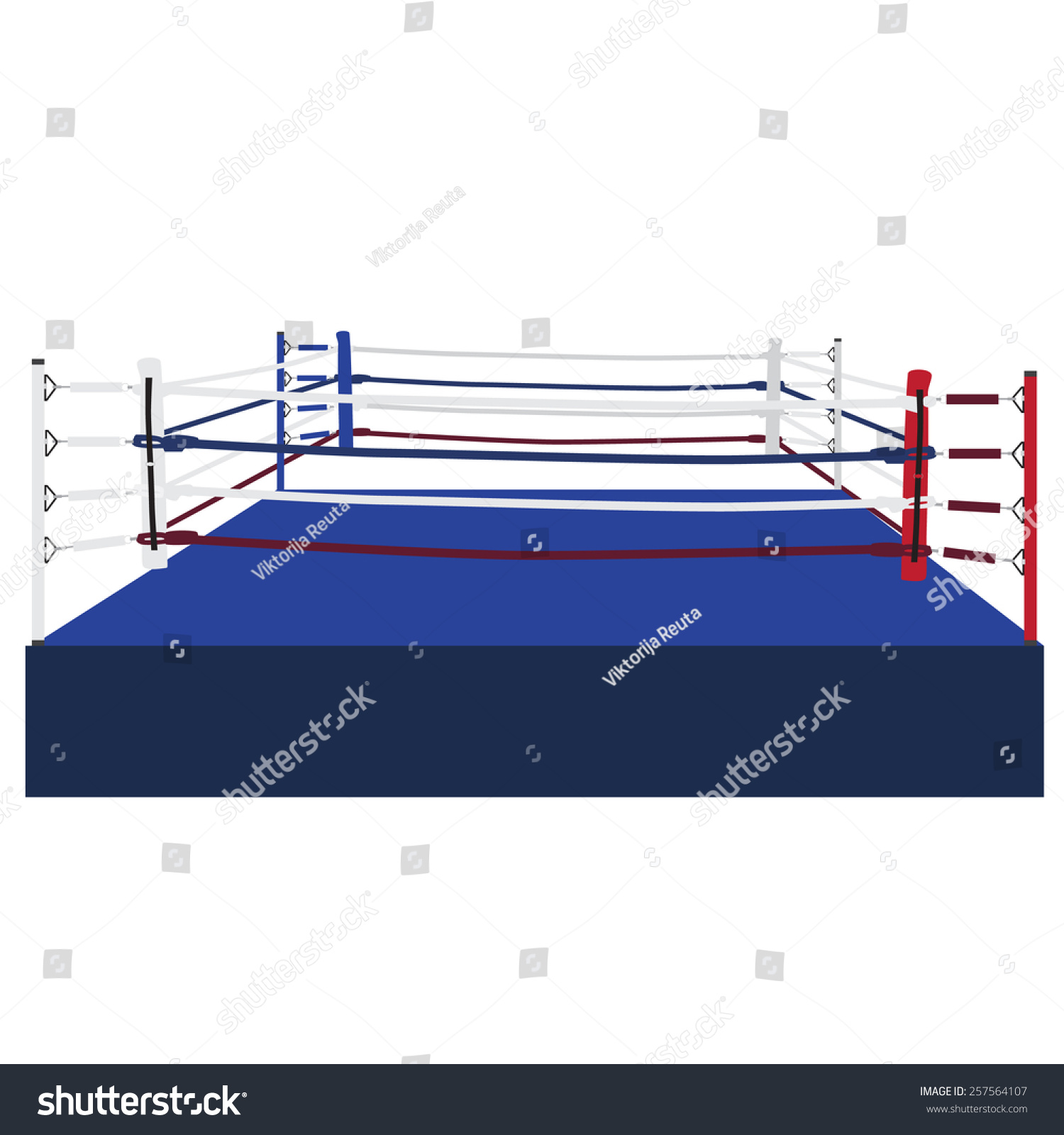 Empty Boxing Ring Vector Isolated Boxing Stock Vector (Royalty Free ...