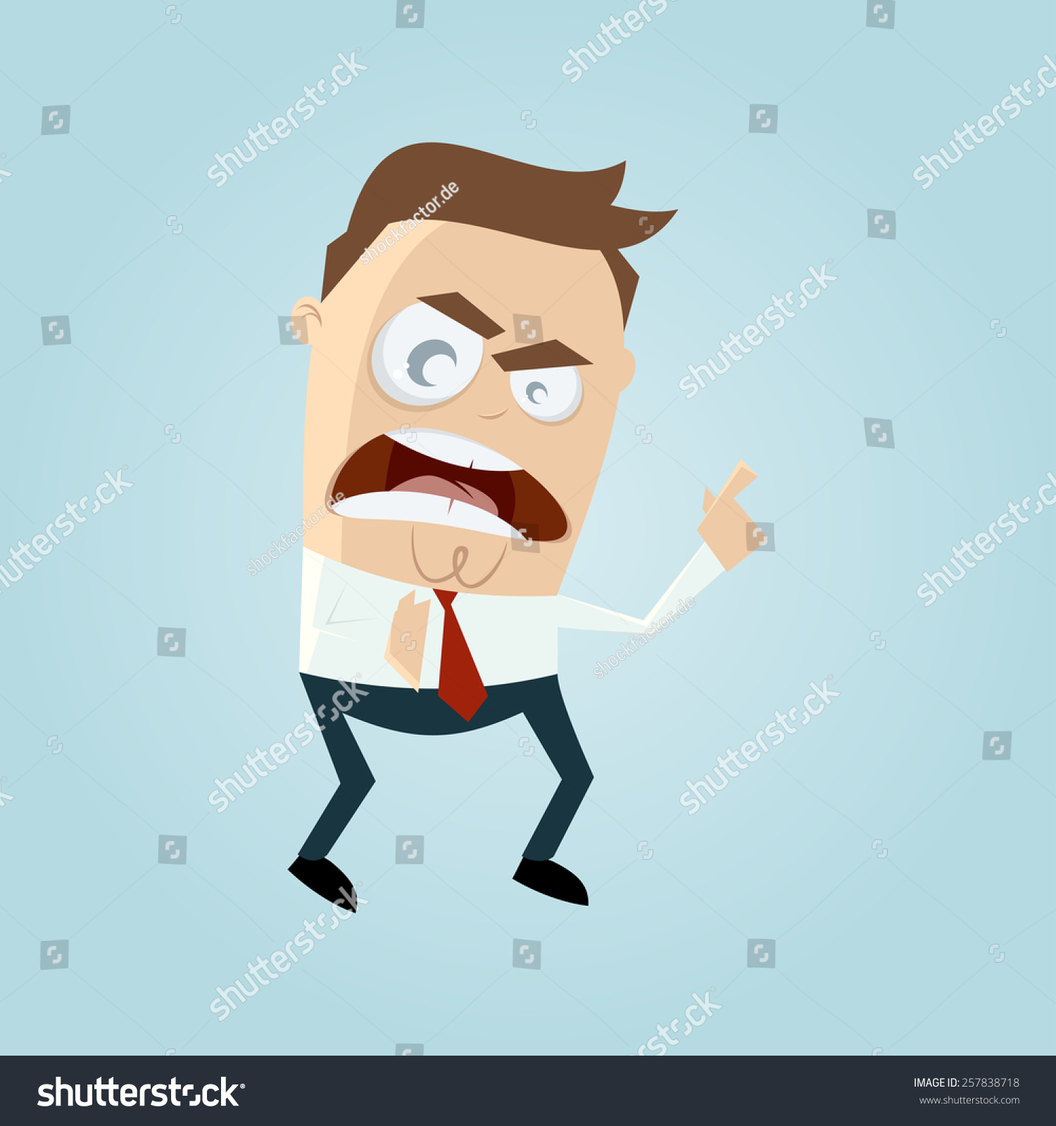 Angry Businessman Pointing Finger Stock Vector (Royalty Free) 257838718 ...