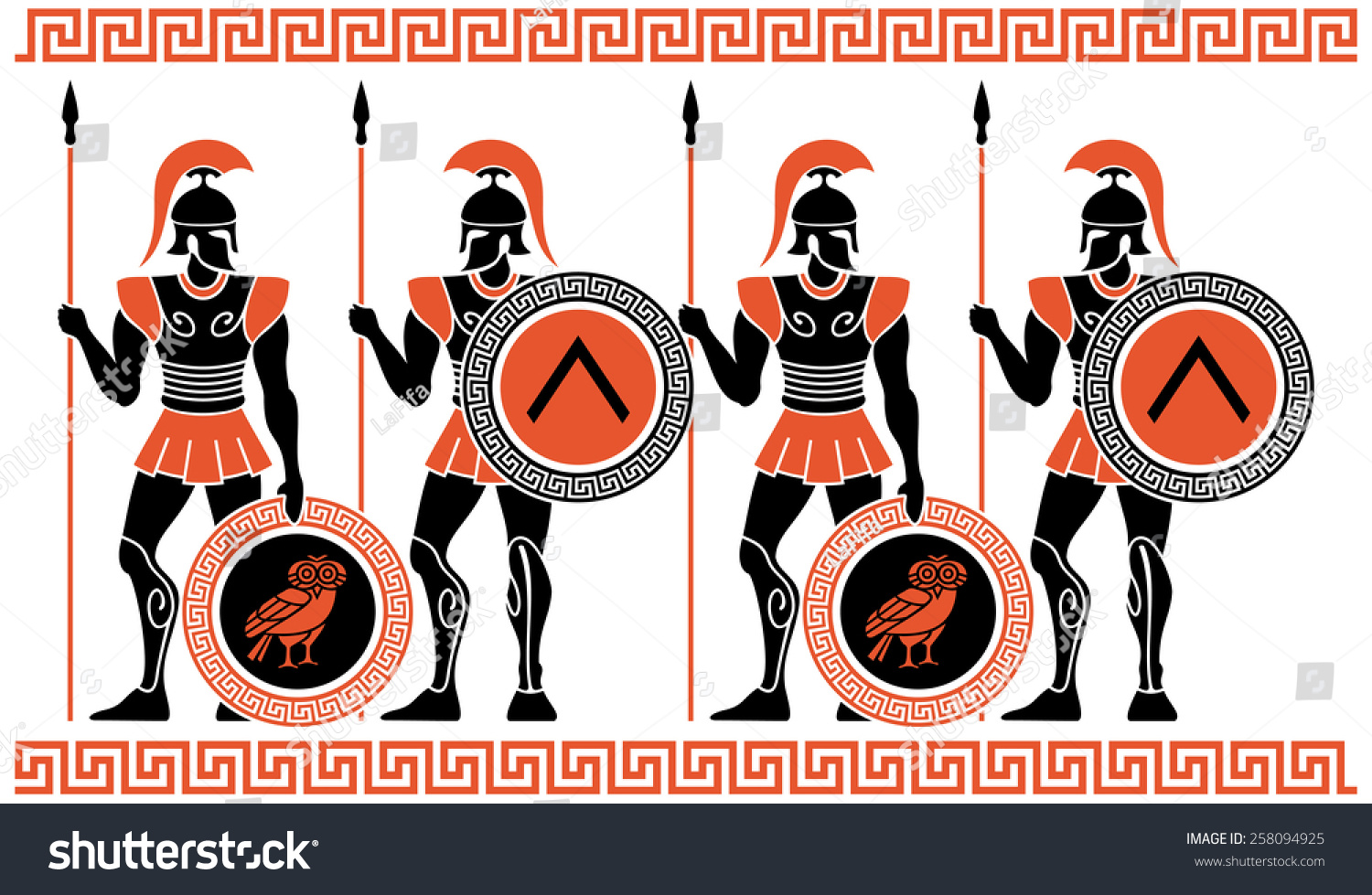 Греческий воин вектор