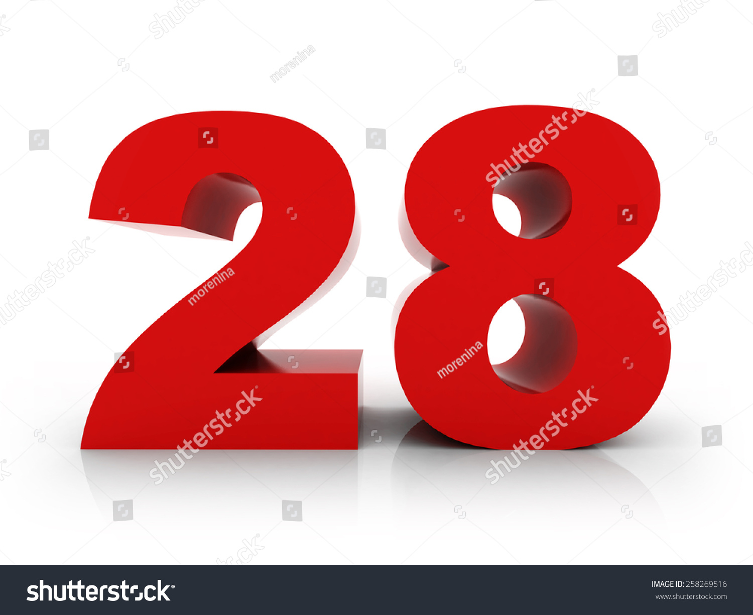 Number 28 Stock Illustration 258269516 | Shutterstock