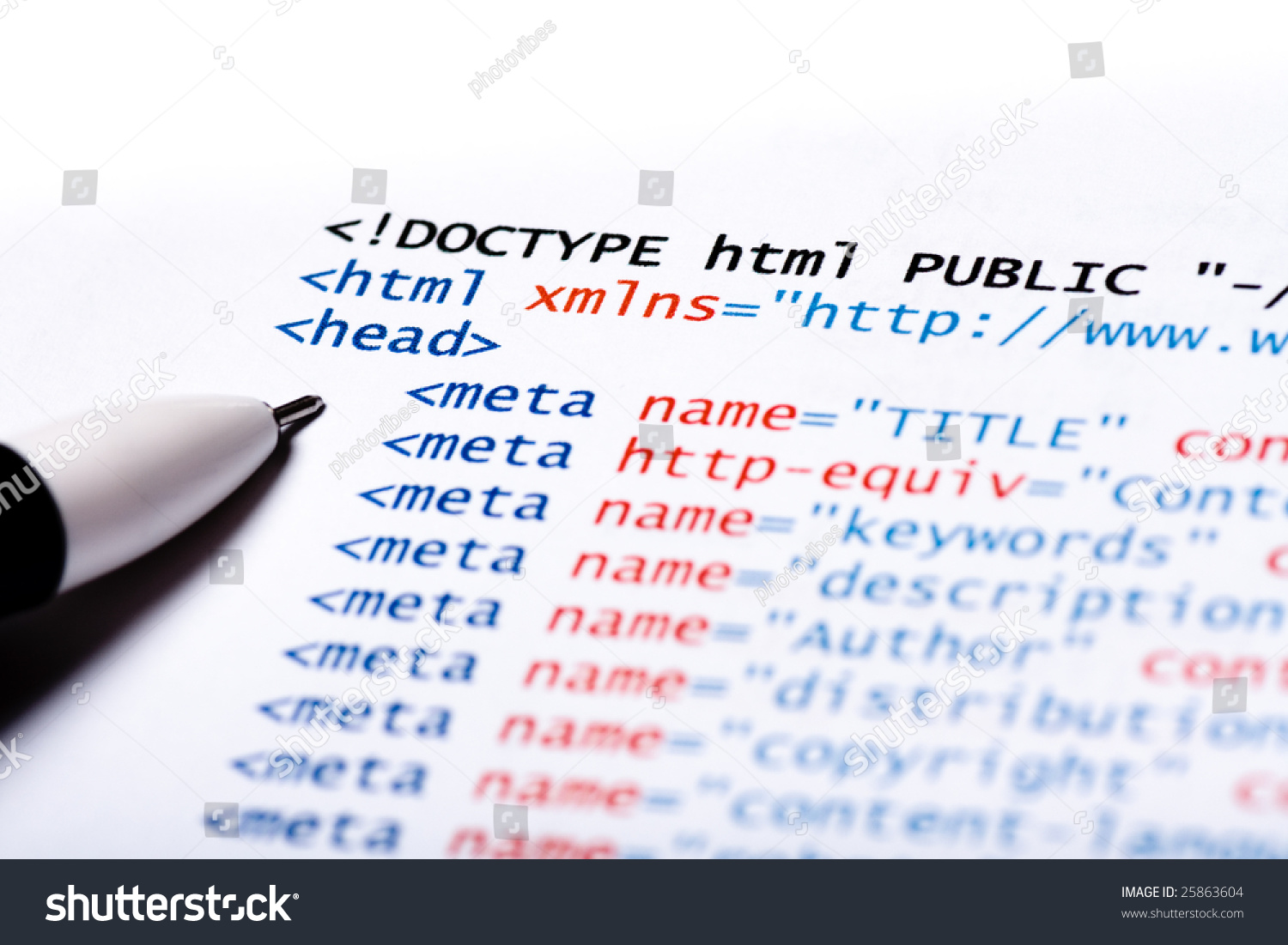 Css Code Stock Photo 25863604 | Shutterstock