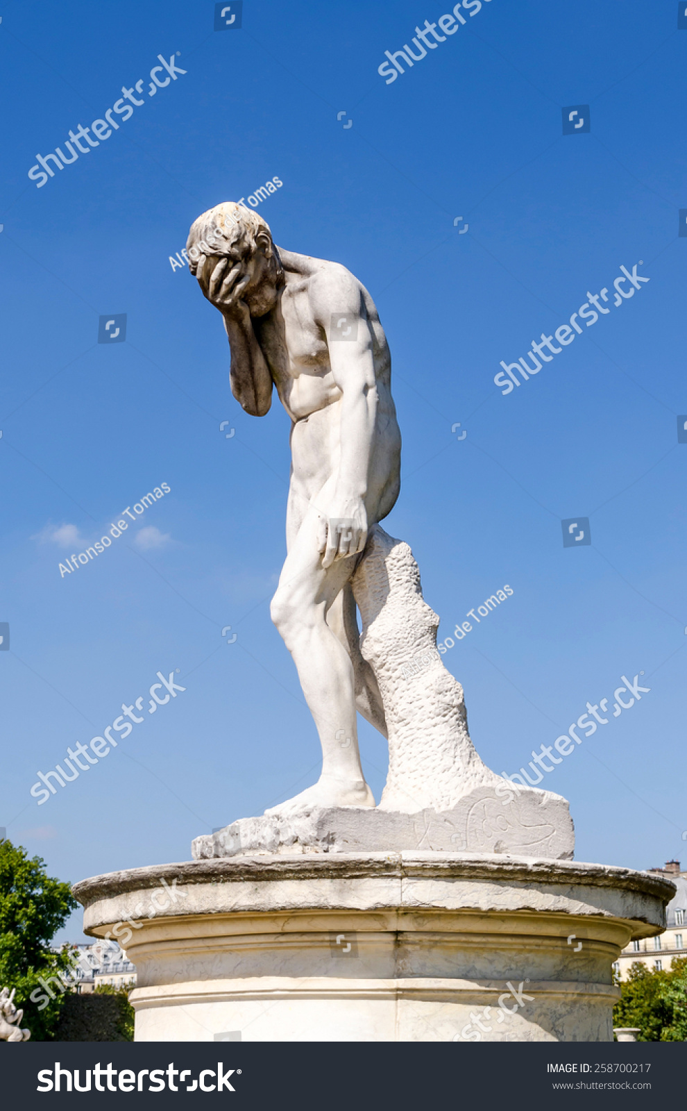 Cain Statue Tuileries Garden Paris France Stock Photo 258700217 ...