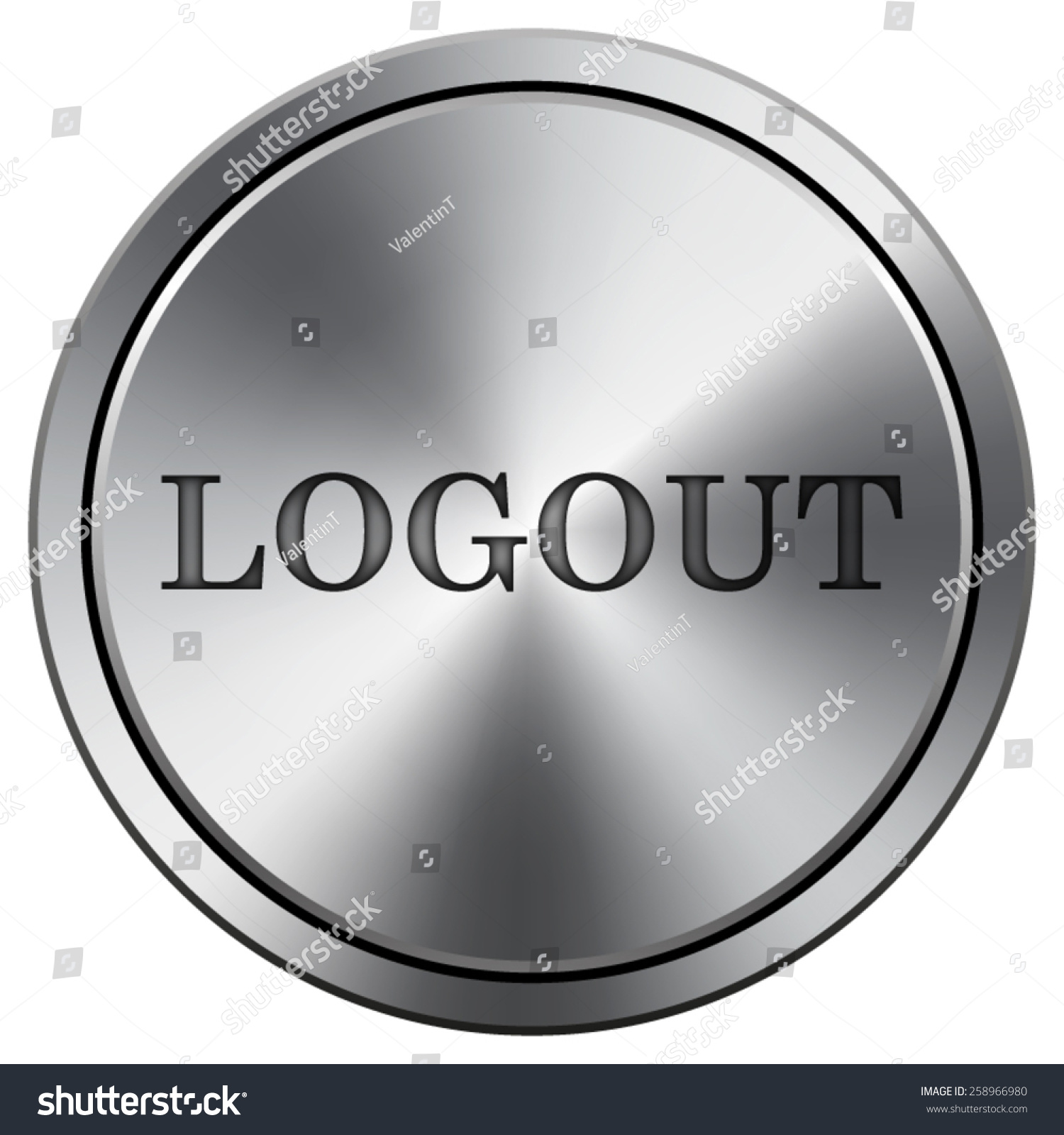 Logout Icon Internet Button On White Stock Vector (Royalty Free ...