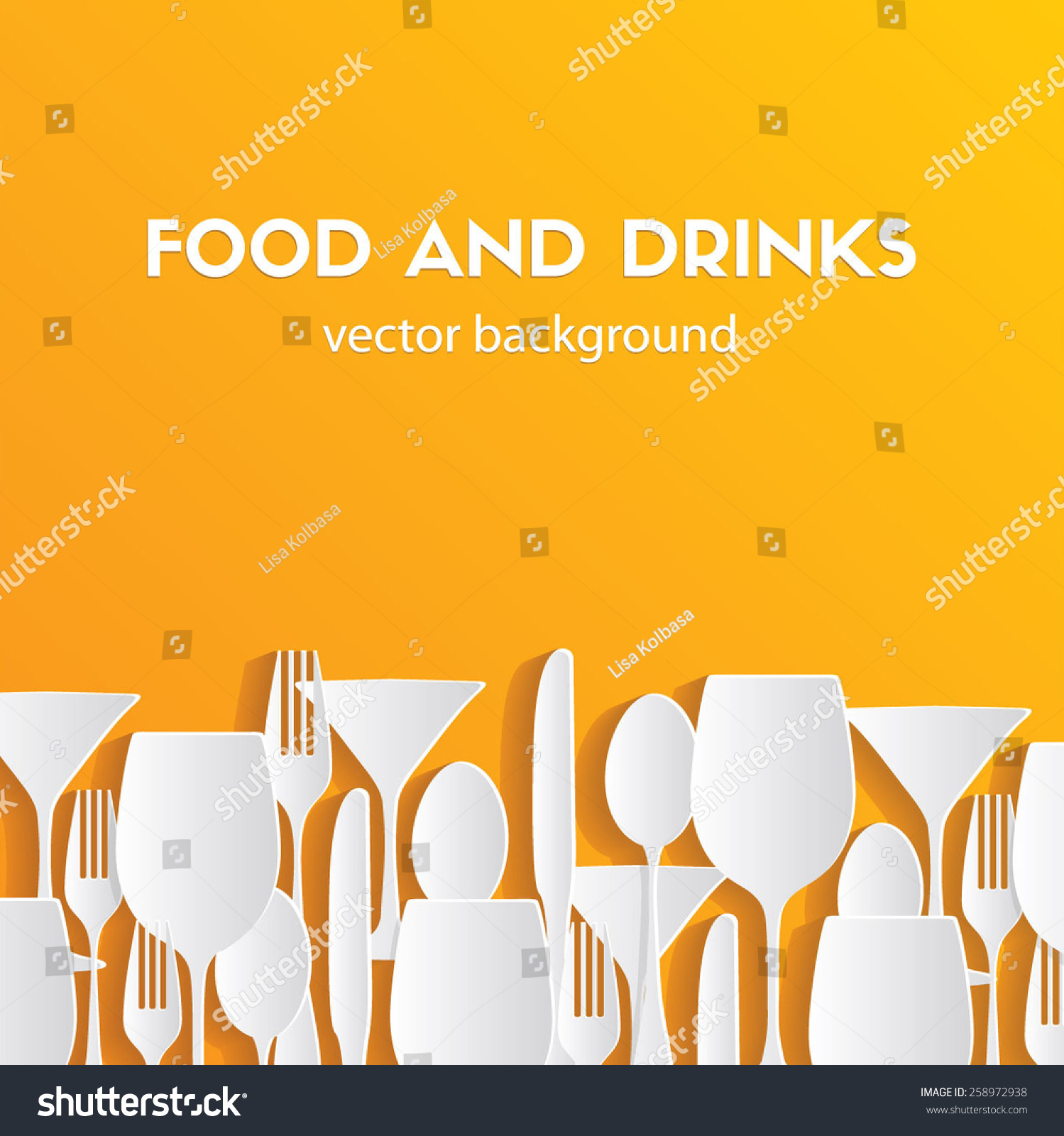 Food Drinks Vector Illustration Stock Vector (Royalty Free) 258972938 ...