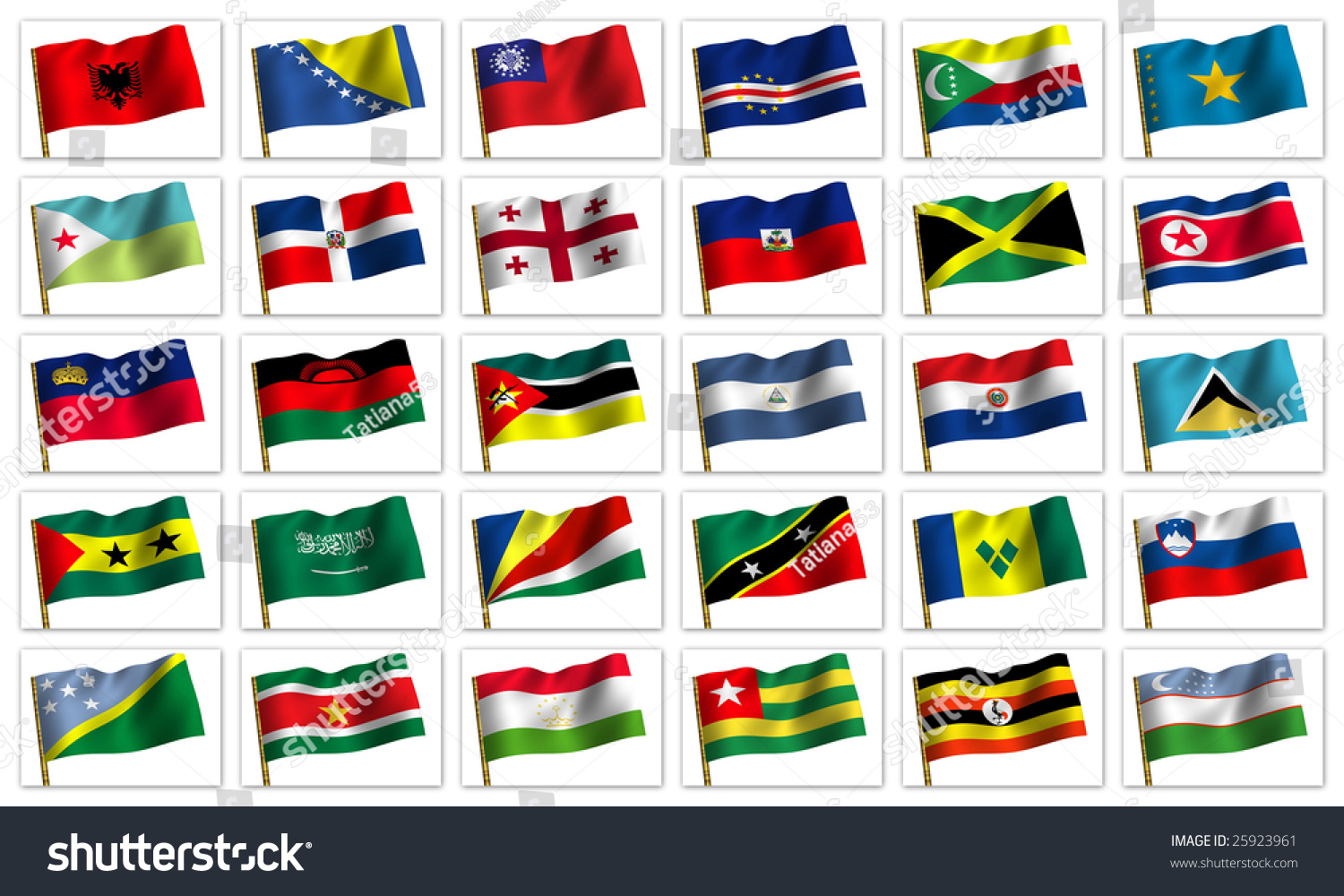 Коллаж флагов разных стран