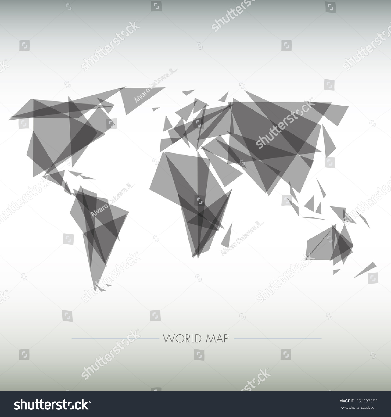 Geometric Map World Stock Vector (Royalty Free) 259337552 | Shutterstock