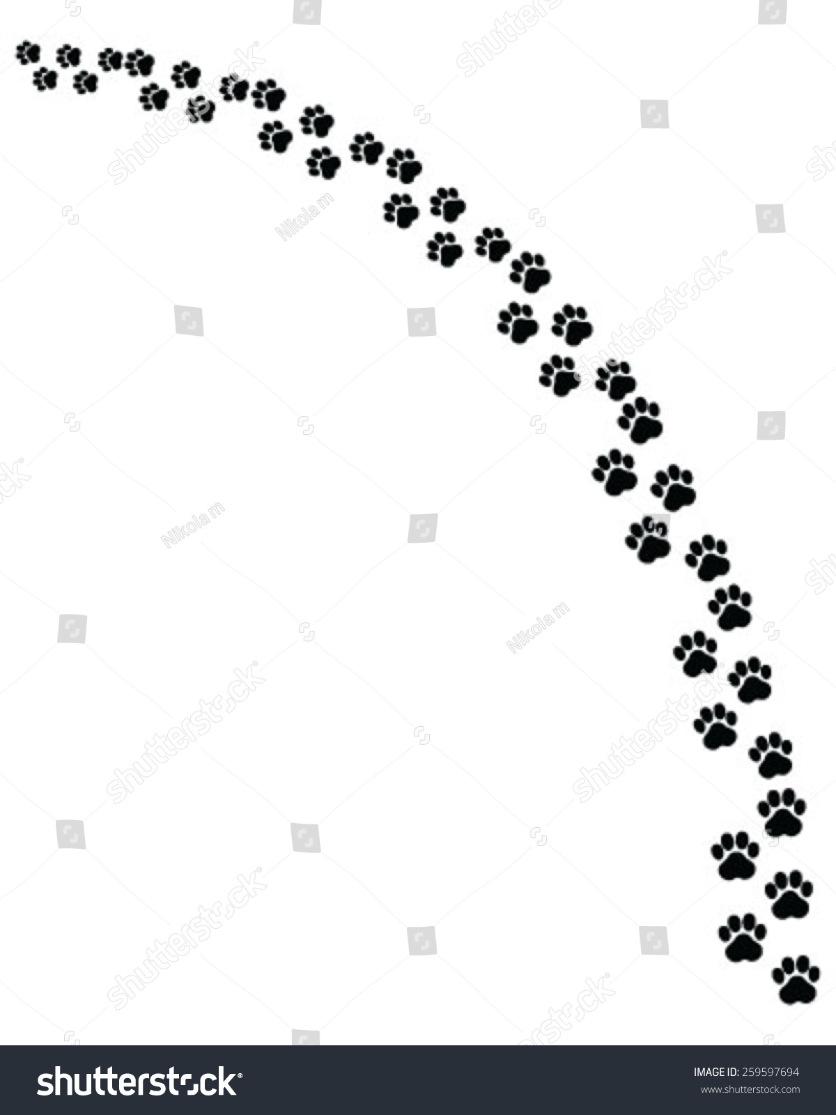 Footprints Cat Road Sign Footprints Cat Stock Vector (royalty Free 