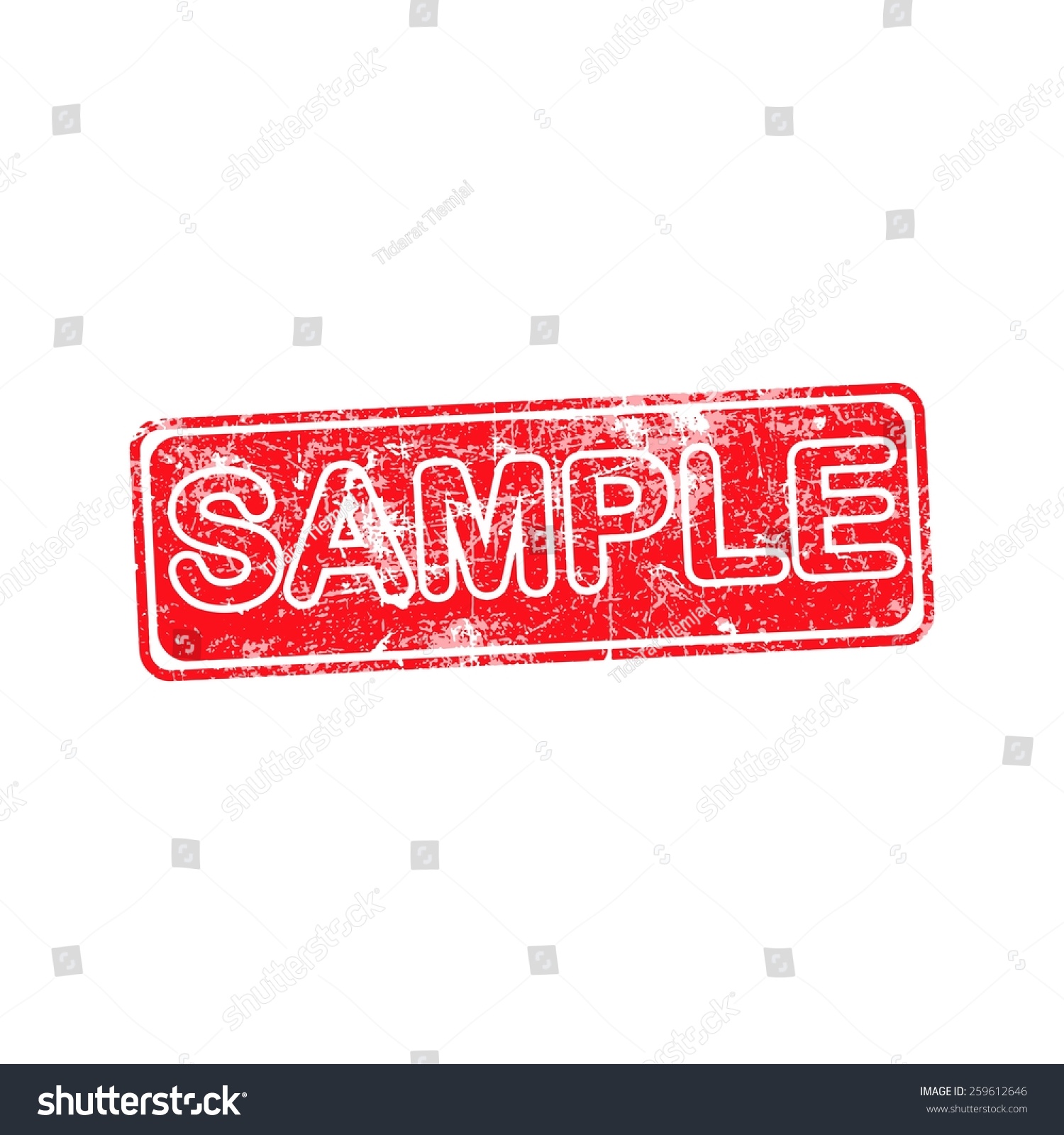 Sample Red Grunge Rubber Stamp Vector Stock Vector (Royalty Free ...