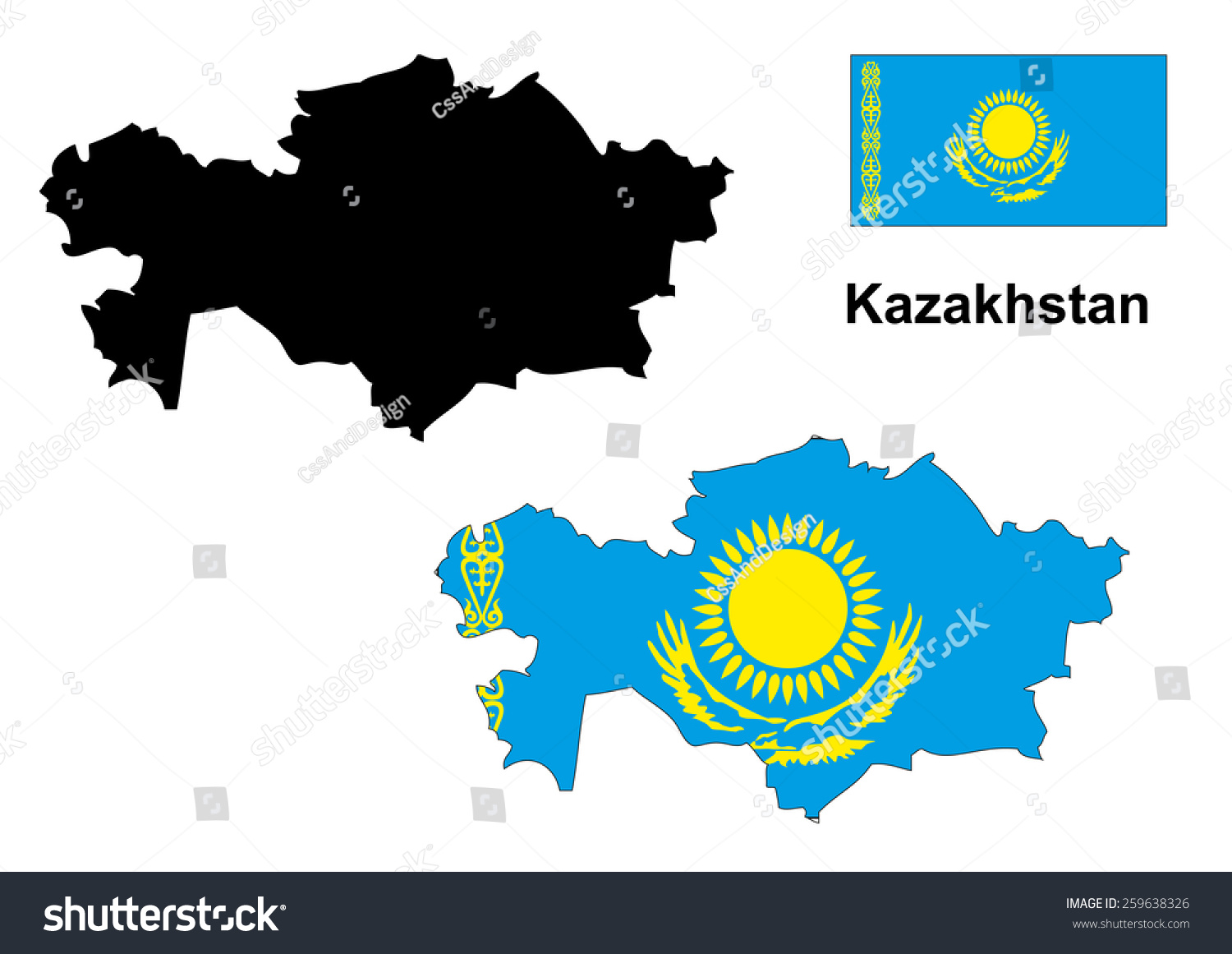 Казахстан силуэт