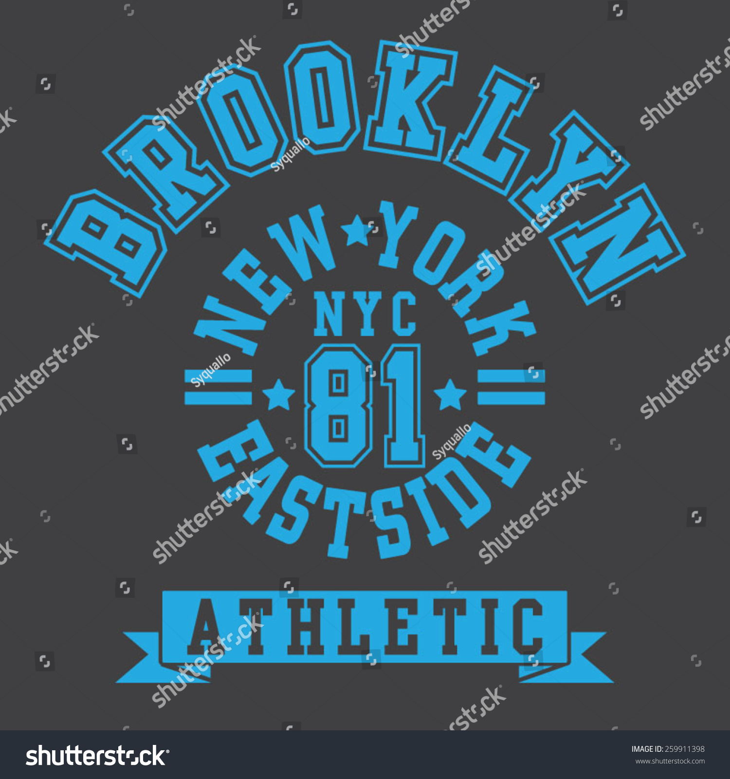 Athletic Sport New York Typography Tshirt Stock Vector (royalty Free 