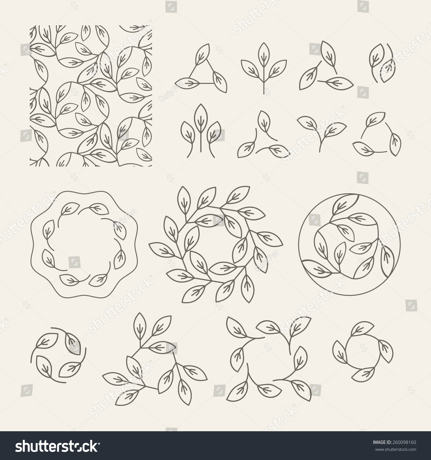 Vector Kit Branding Seamless Pattern Logo Stock Vector (Royalty Free ...