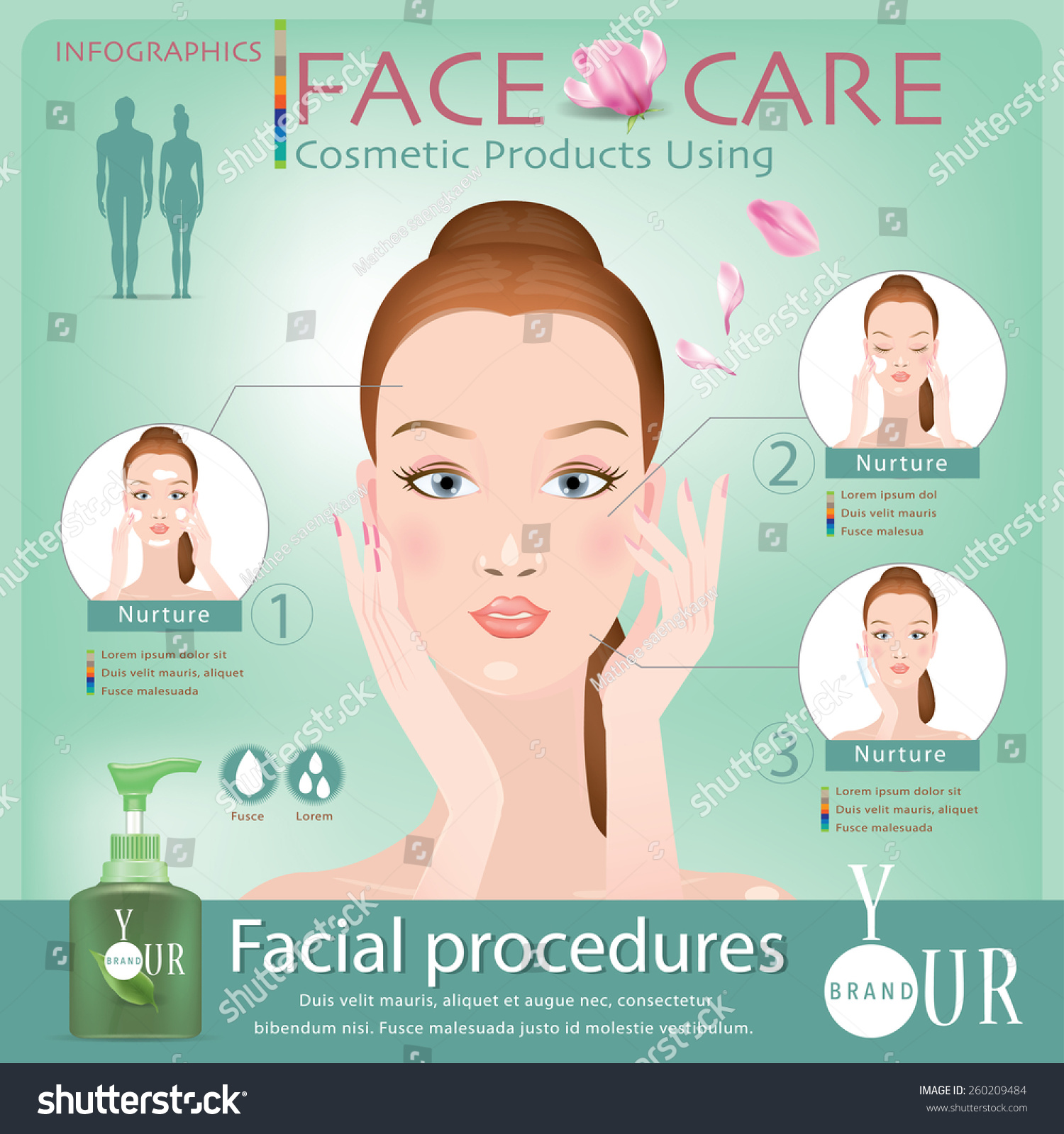 Face Creams Using Infographics Moisturizing Cream Stock Vector (Royalty ...