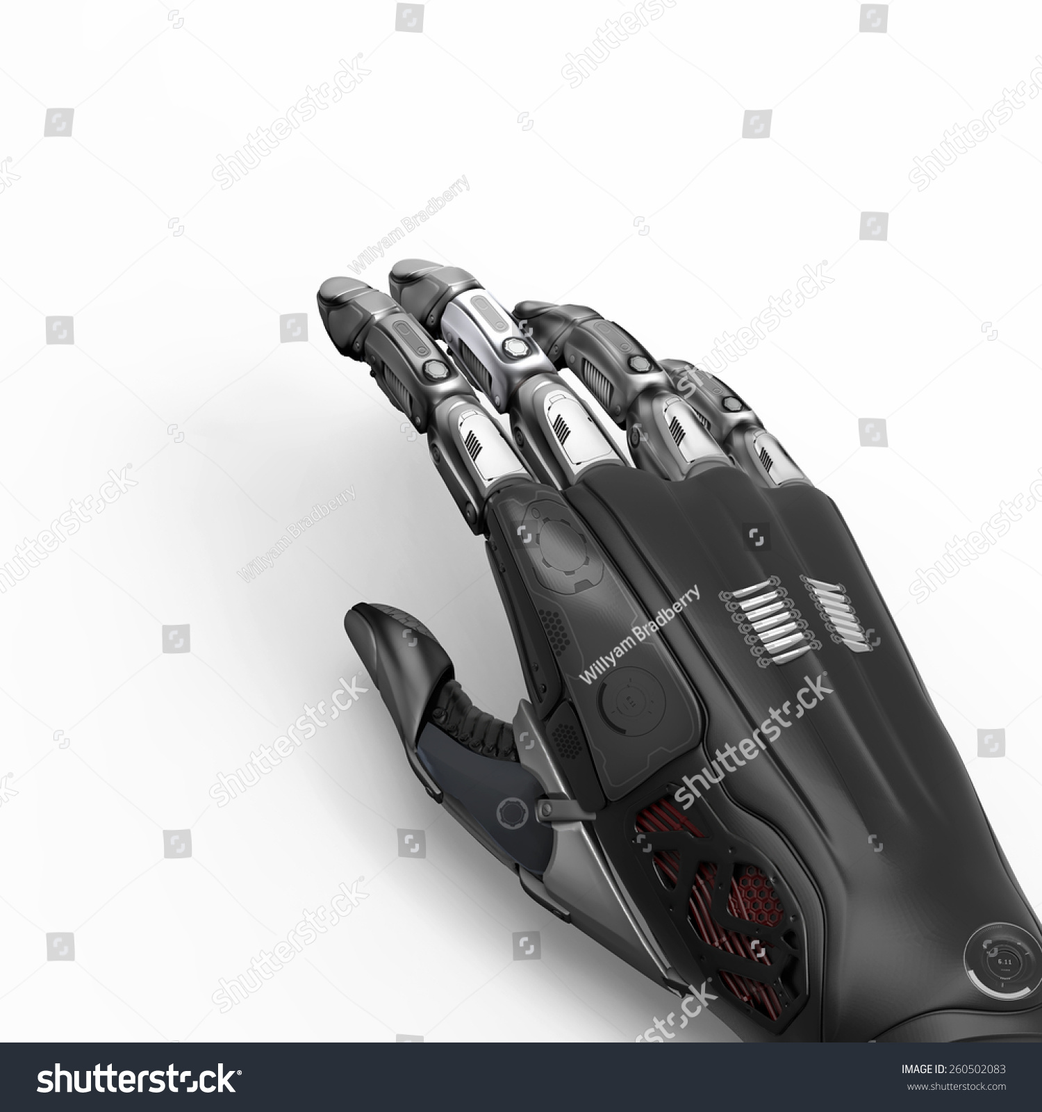 Robot Piece Glove On White: ilustración stock 260502083 | Shutterstock