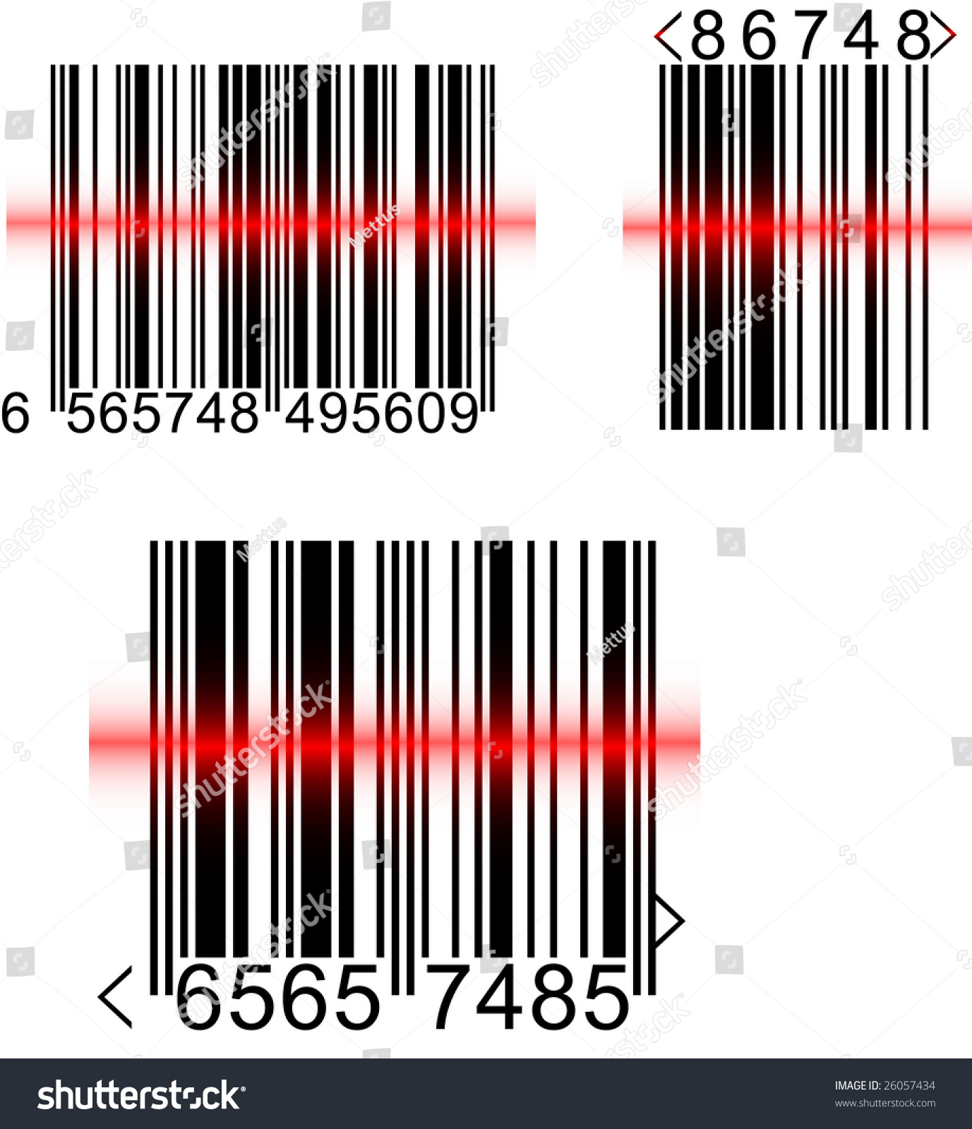 Different Types Barcodes Reading By Scanner Stock Illustration 26057434 Shutterstock 4543