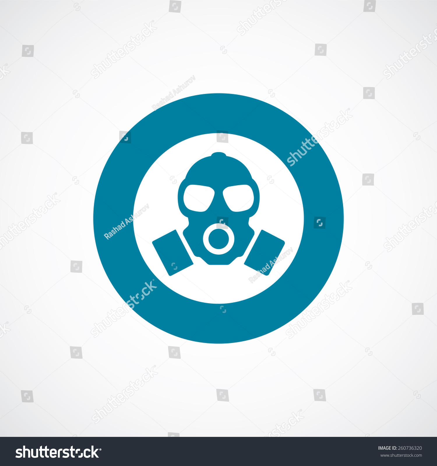 Respirator Icon Bold Blue Circle Border Stock Vector (Royalty Free ...