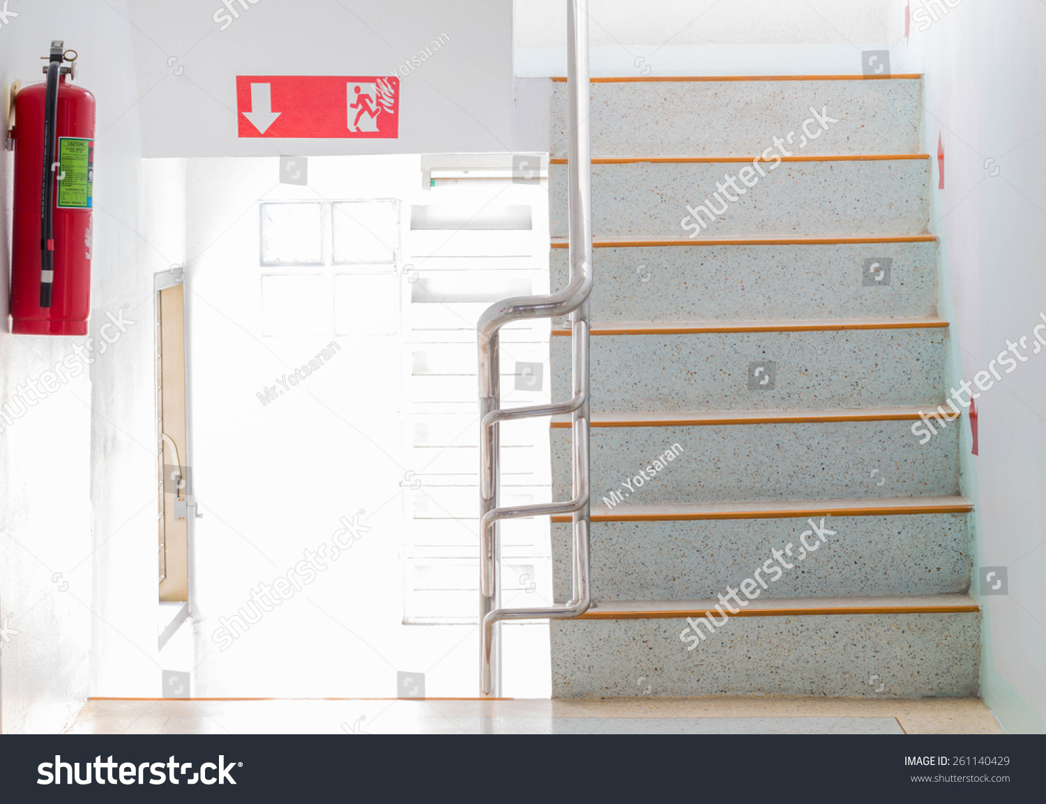 Stairwell Fire Escape Modern Building Stock Photo 261140429 | Shutterstock