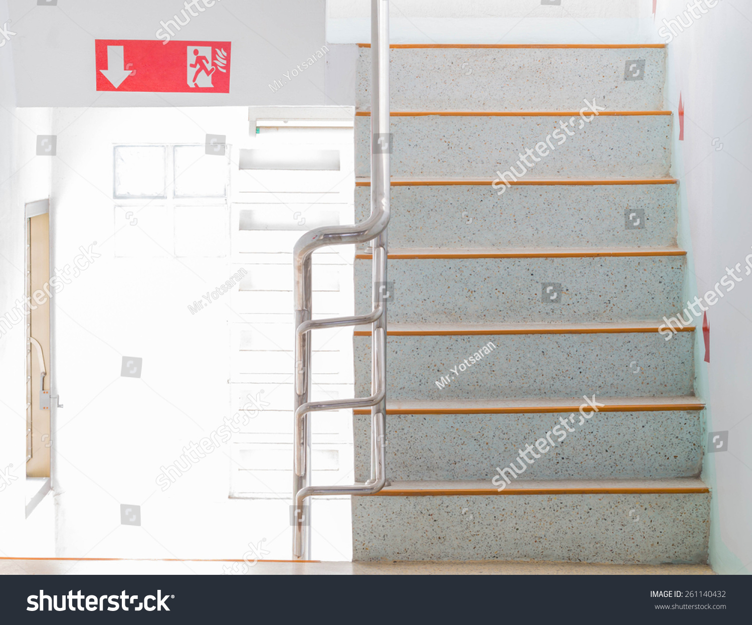 Stairwell Fire Escape Modern Building Stock Photo 261140432 | Shutterstock