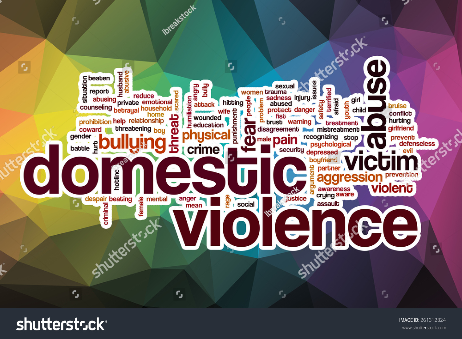 Domestic Violence Word Cloud Concept Abstract Stock Illustration ...