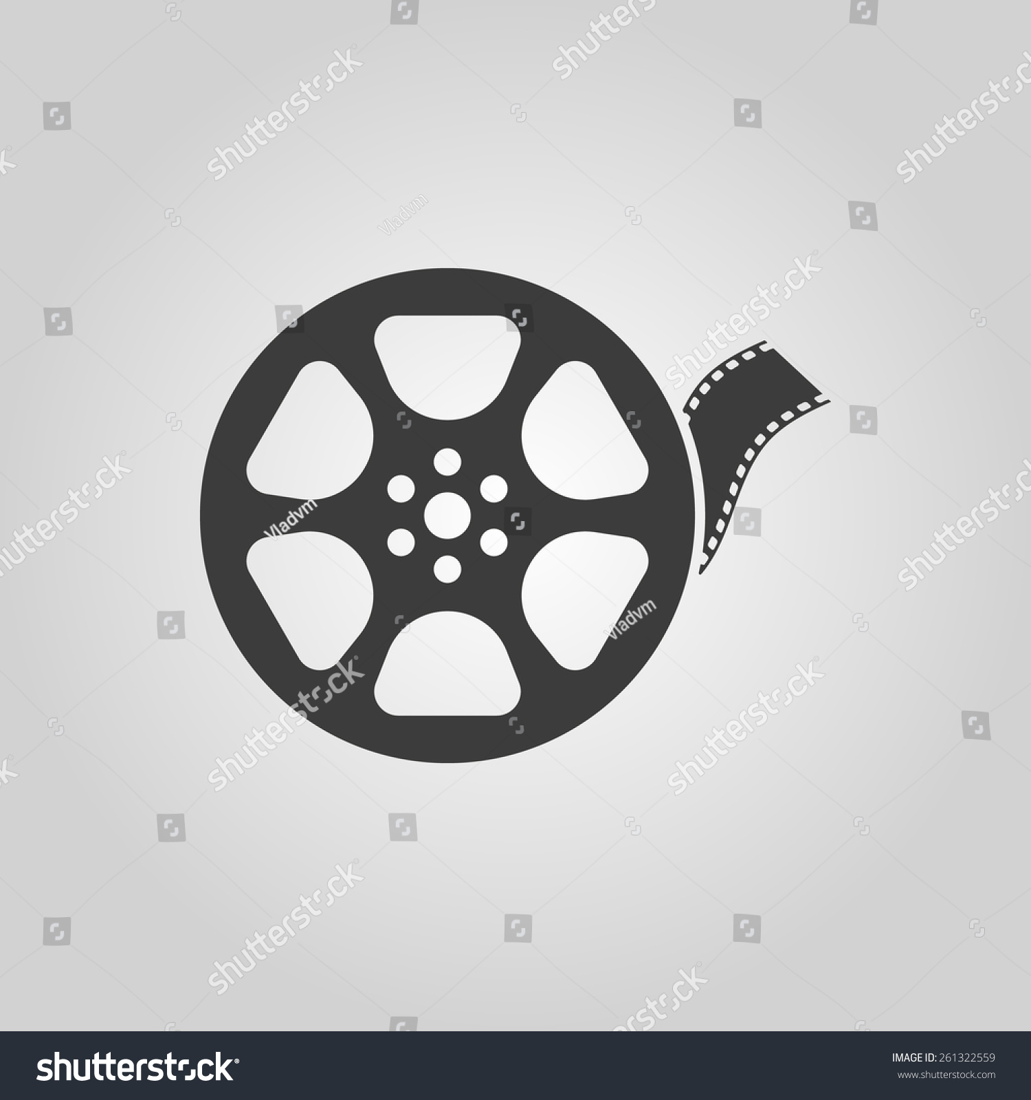 Video Icon Movie Symbol Flat Vector Stock Vector (Royalty Free ...