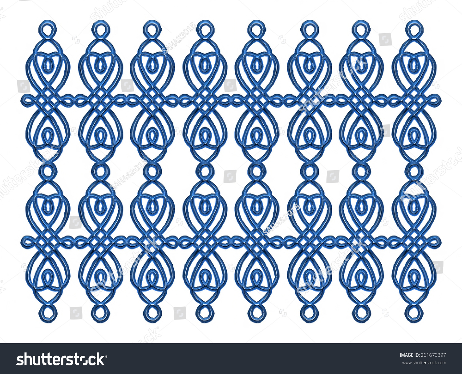 3d Dark Blue Pattern Frame Border Stock Illustration 261673397 ...