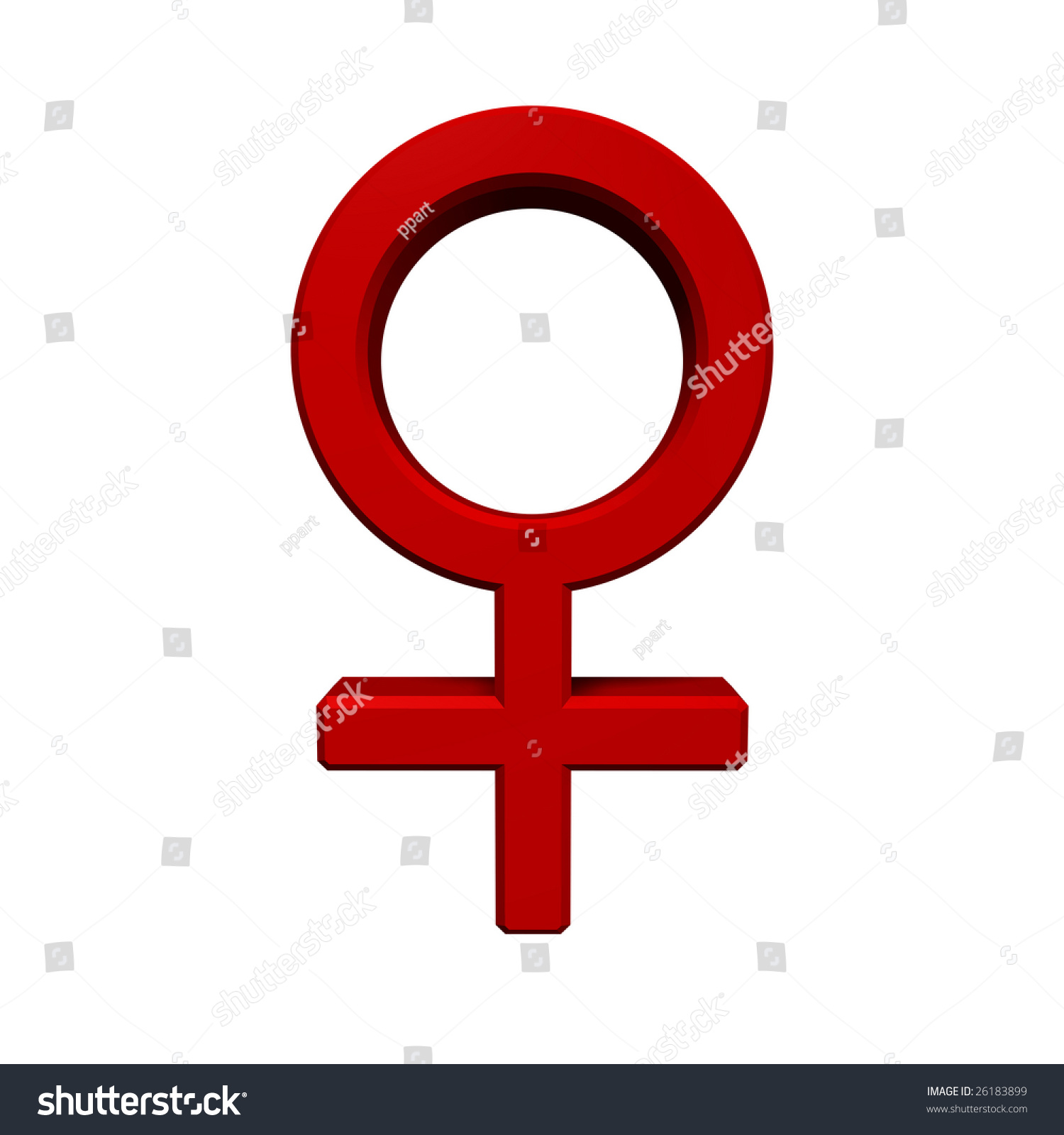 Symbole De Sexe Féminin Rouge Rendu Illustration De Stock 26183899 Shutterstock 1193