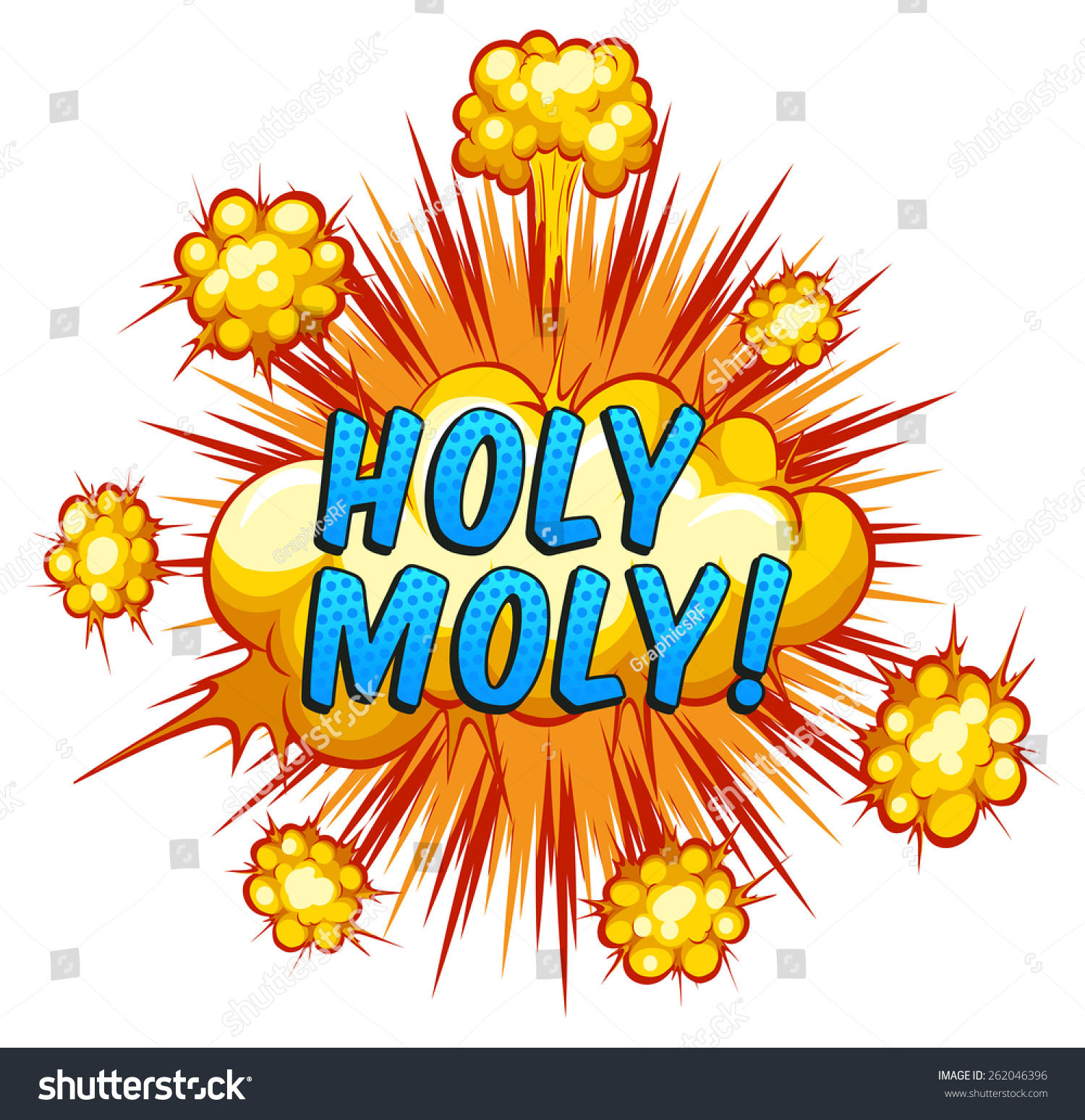 Word Holy Moly Cloud Explosion Background Stock Vector (Royalty Free ...