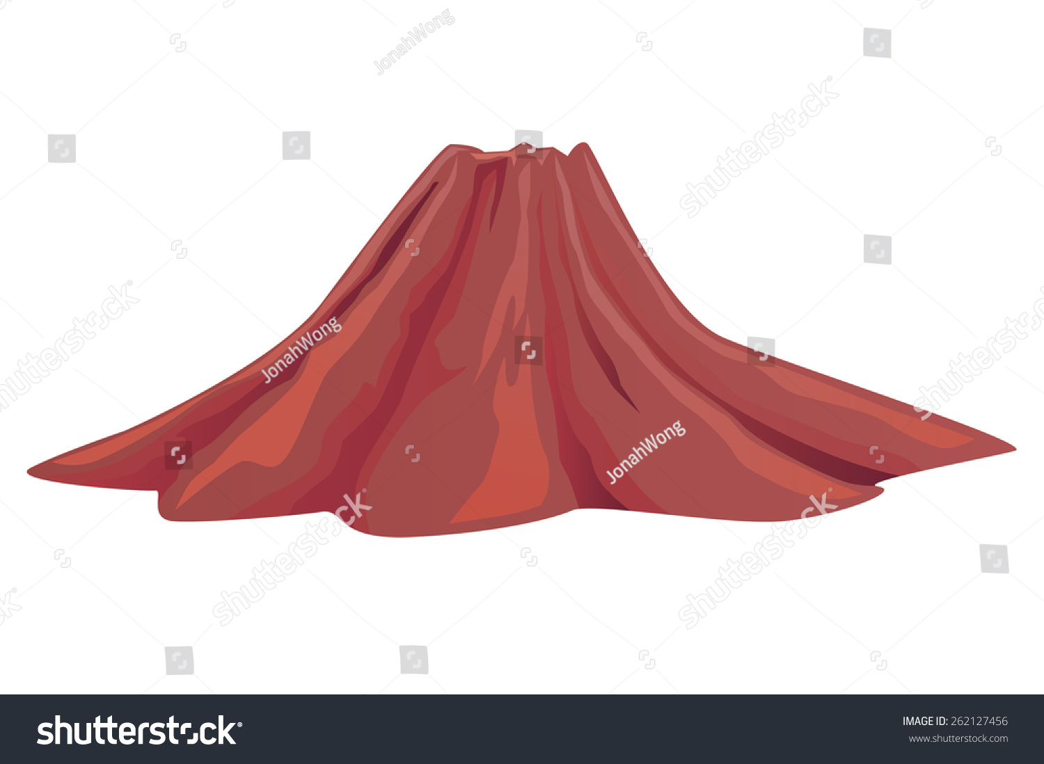 inactive-volcano-vector-image