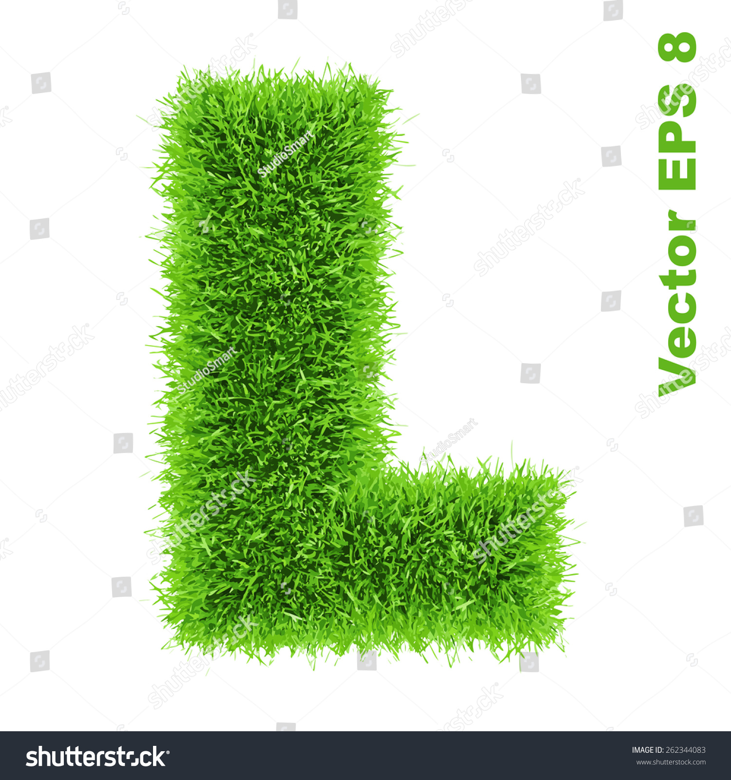 Letter Grass Alphabet Vector Illustration Eps Stock Vector (Royalty ...