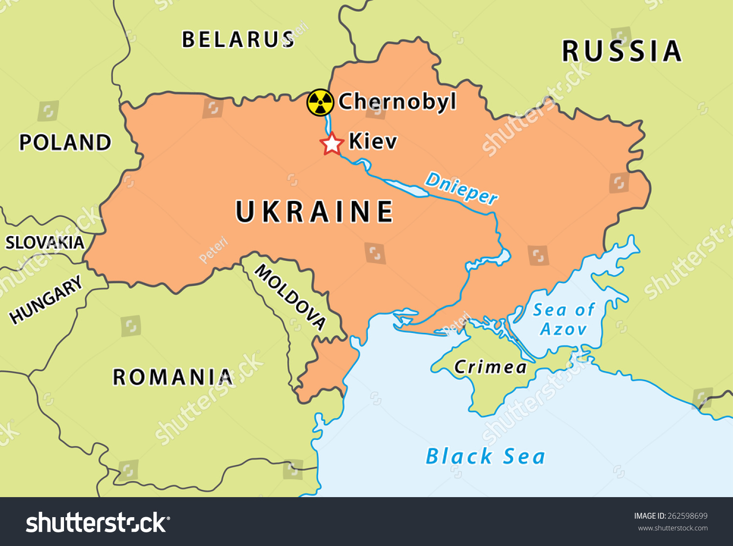 launch Squeak insect Carte de la catastrophe de Tchernobyl : image vectorielle de stock (libre  de droits) 262598699 | Shutterstock