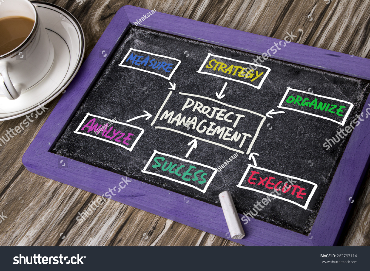 Project Management Flow Chart Concept Hand Stock Photo 262763114 ...