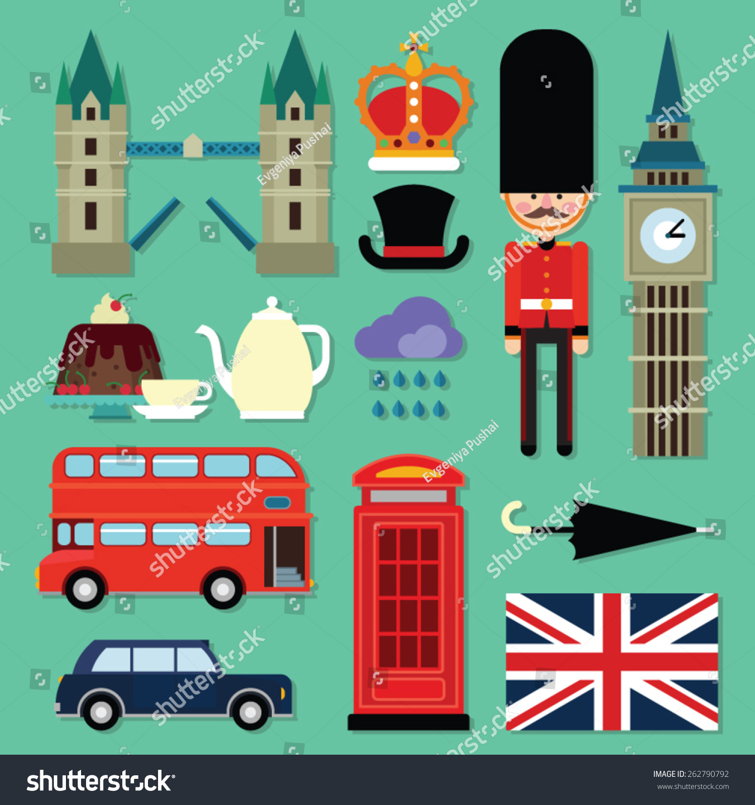 London Icon Set Stock Vector (Royalty Free) 262790792 | Shutterstock